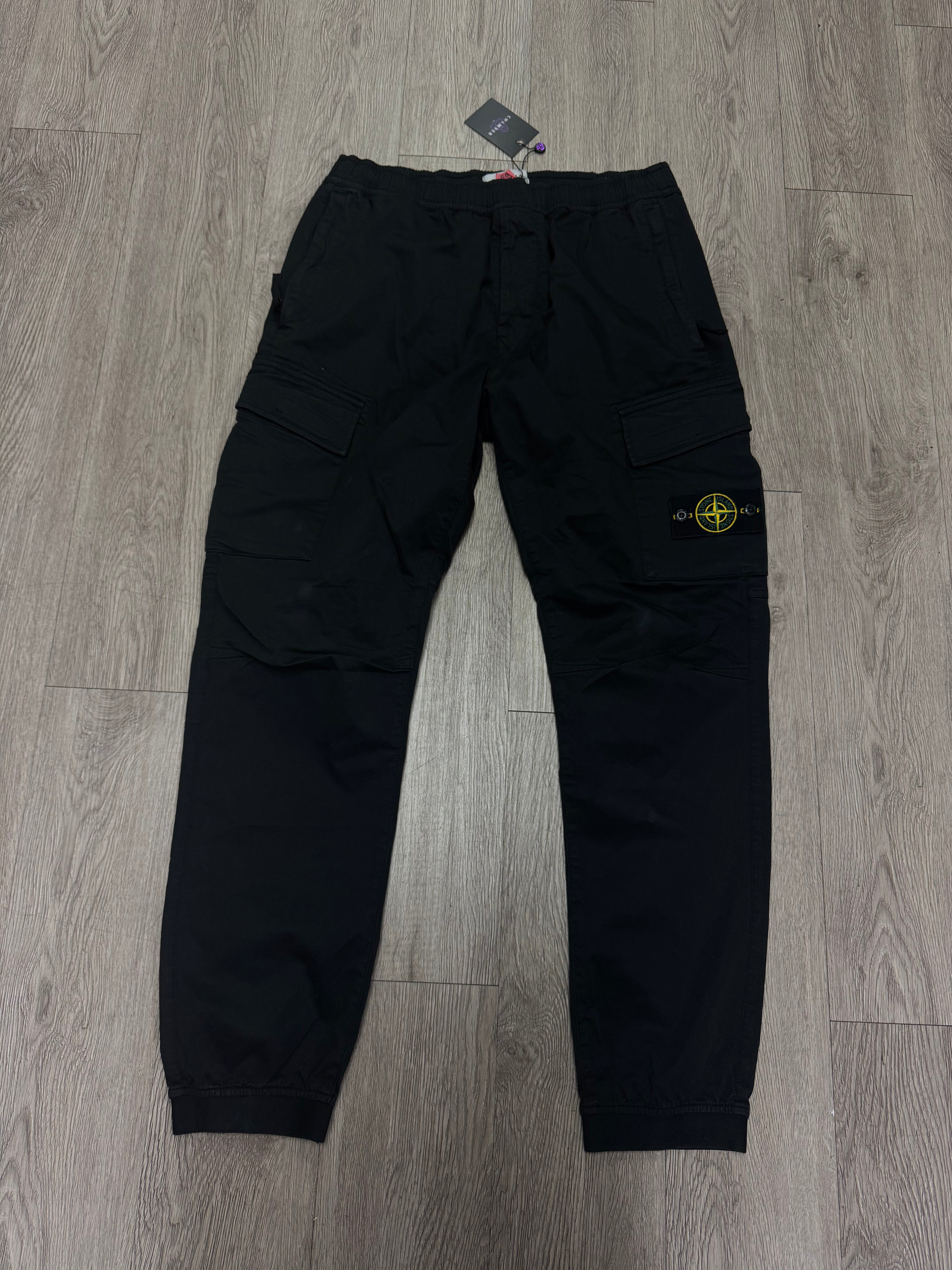 Stone Island Black Patch Cargo Pants