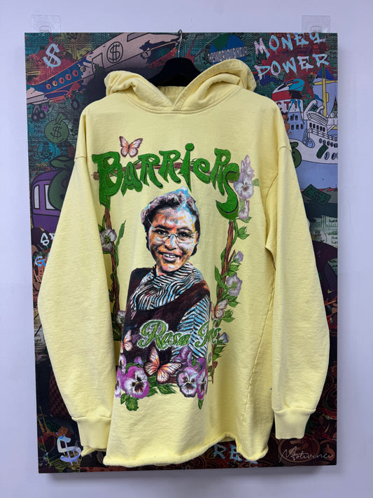 Barriers Rosa Parks Hoodie Yellow Used Large N/A