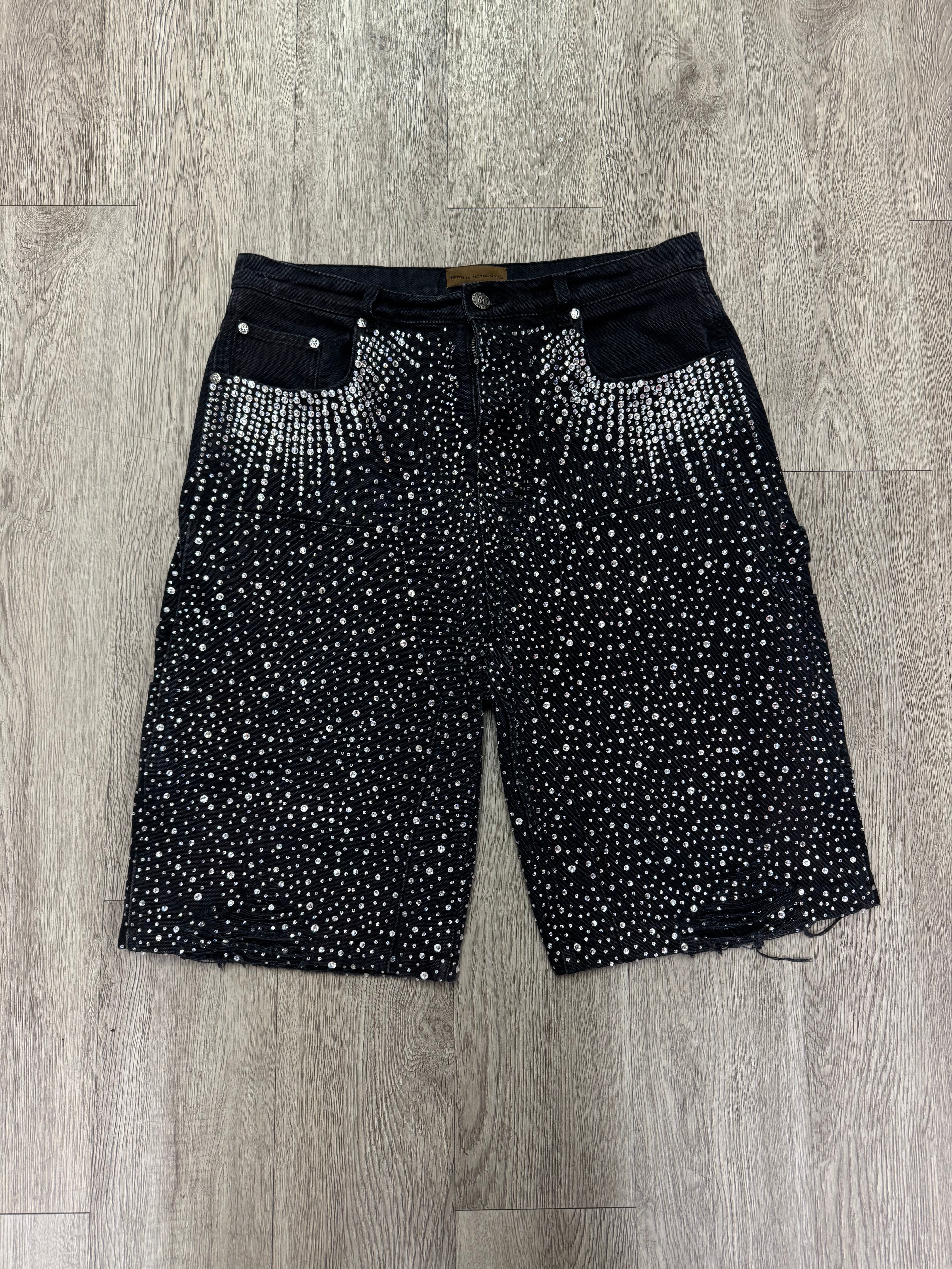 Birth Of A Royal Child Black Diamond Boro Jean Shorts
