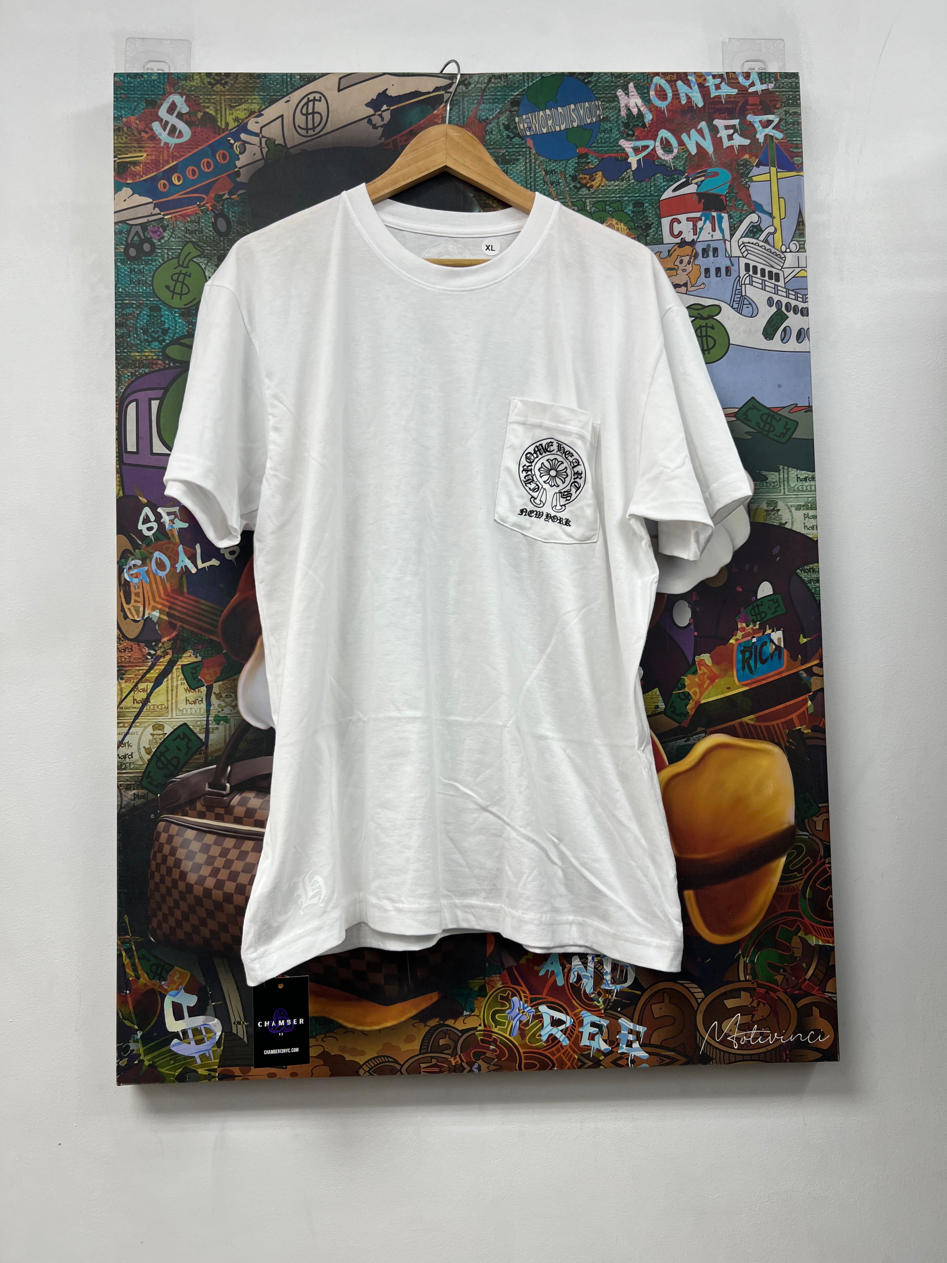 Chrome Hearts White New York Horseshoe Tee