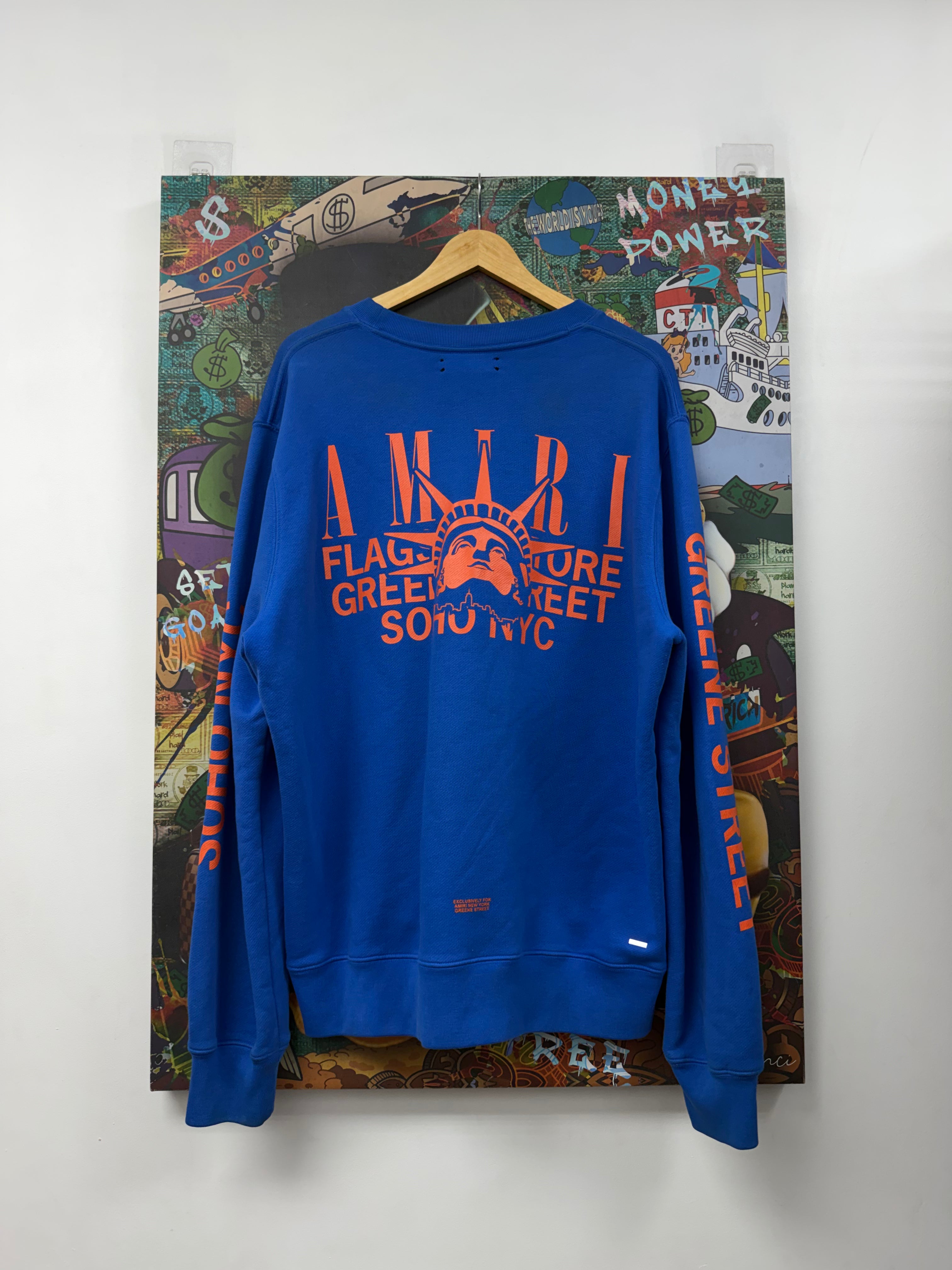 Amiri Blue Orange Soho Exclusive Crewneck