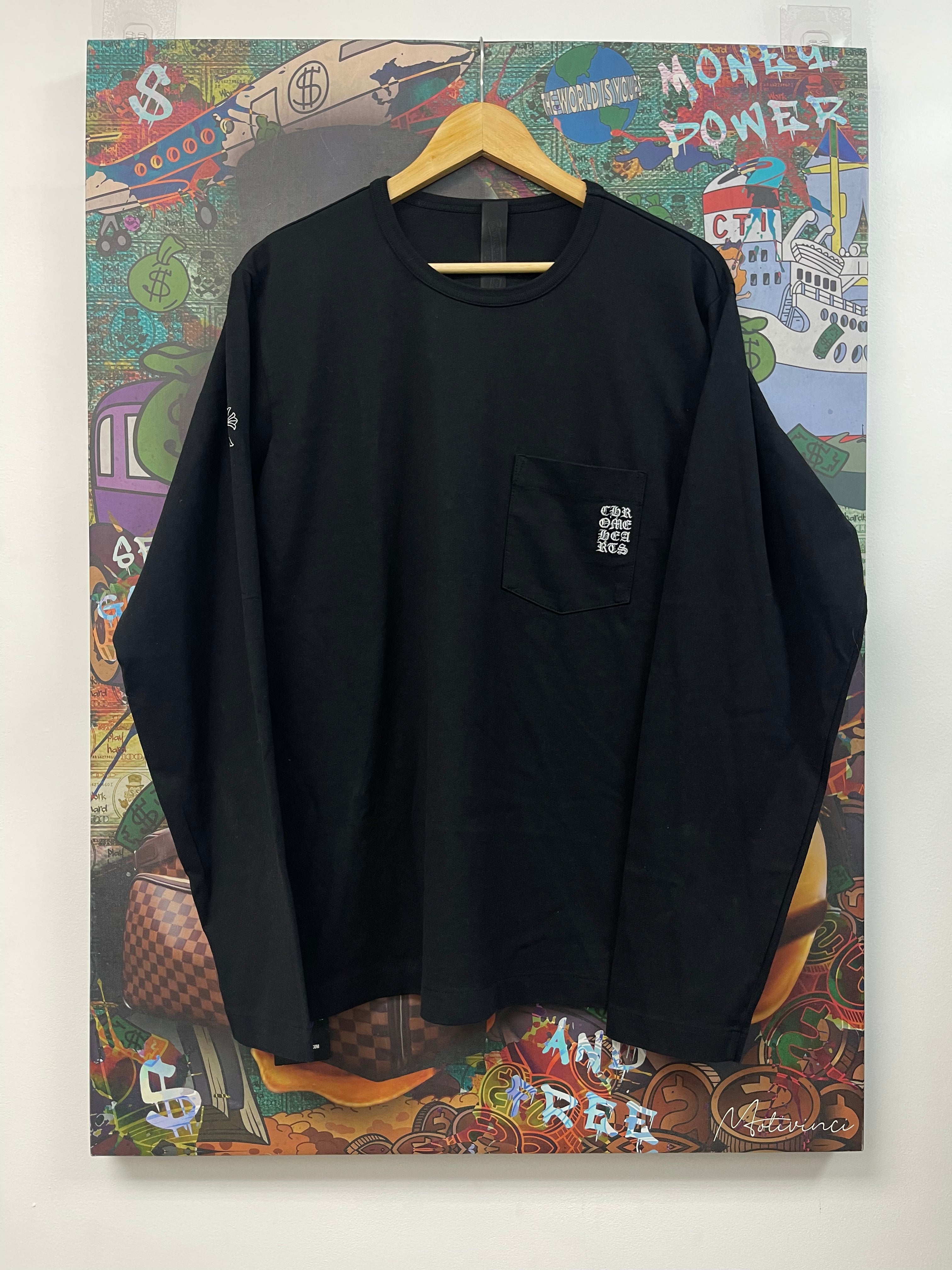 Chrome Hearts Black Cross Sleeve Logo LS Shirt