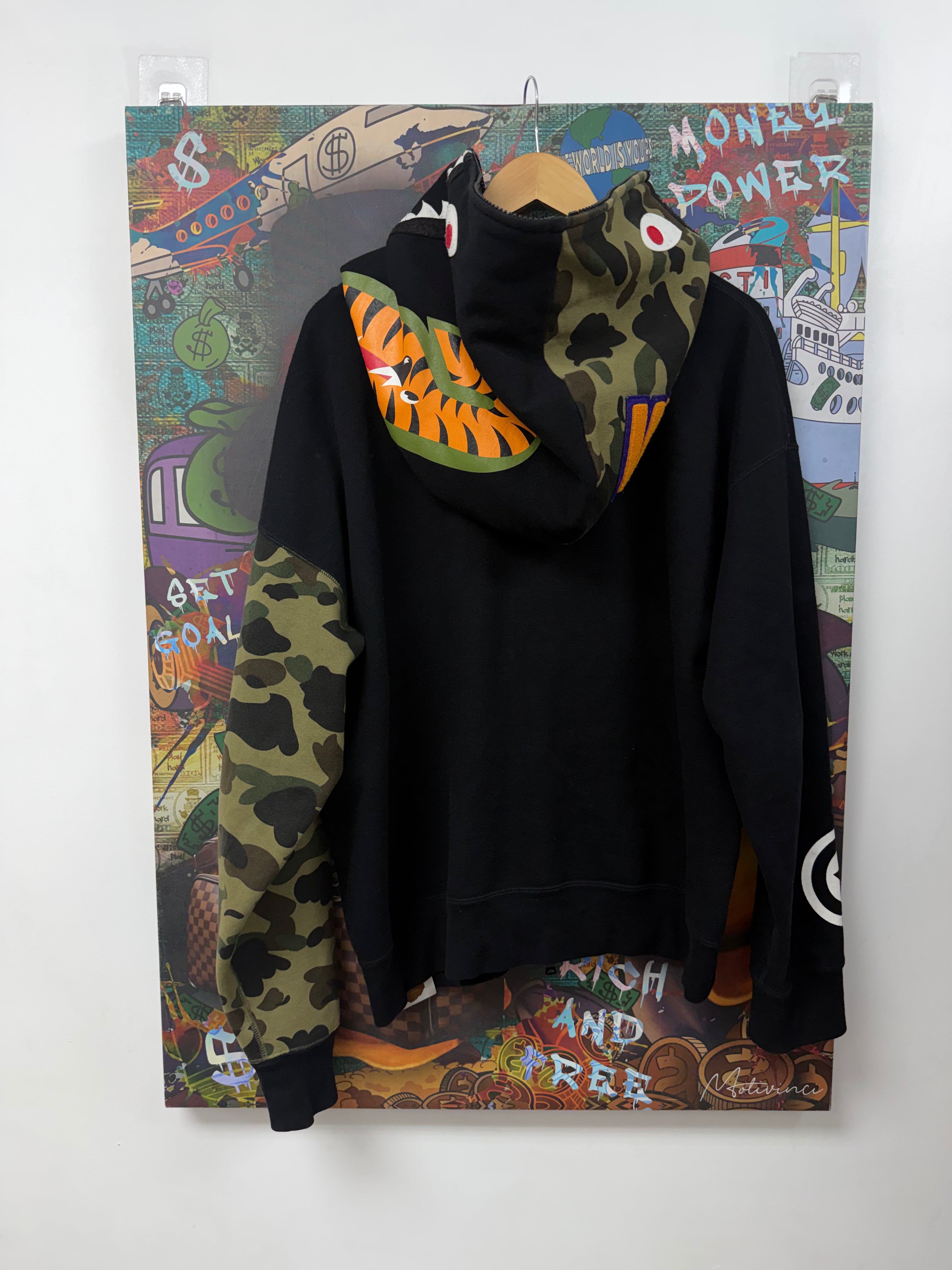 BAPE Black Camo Shark Zip Up
