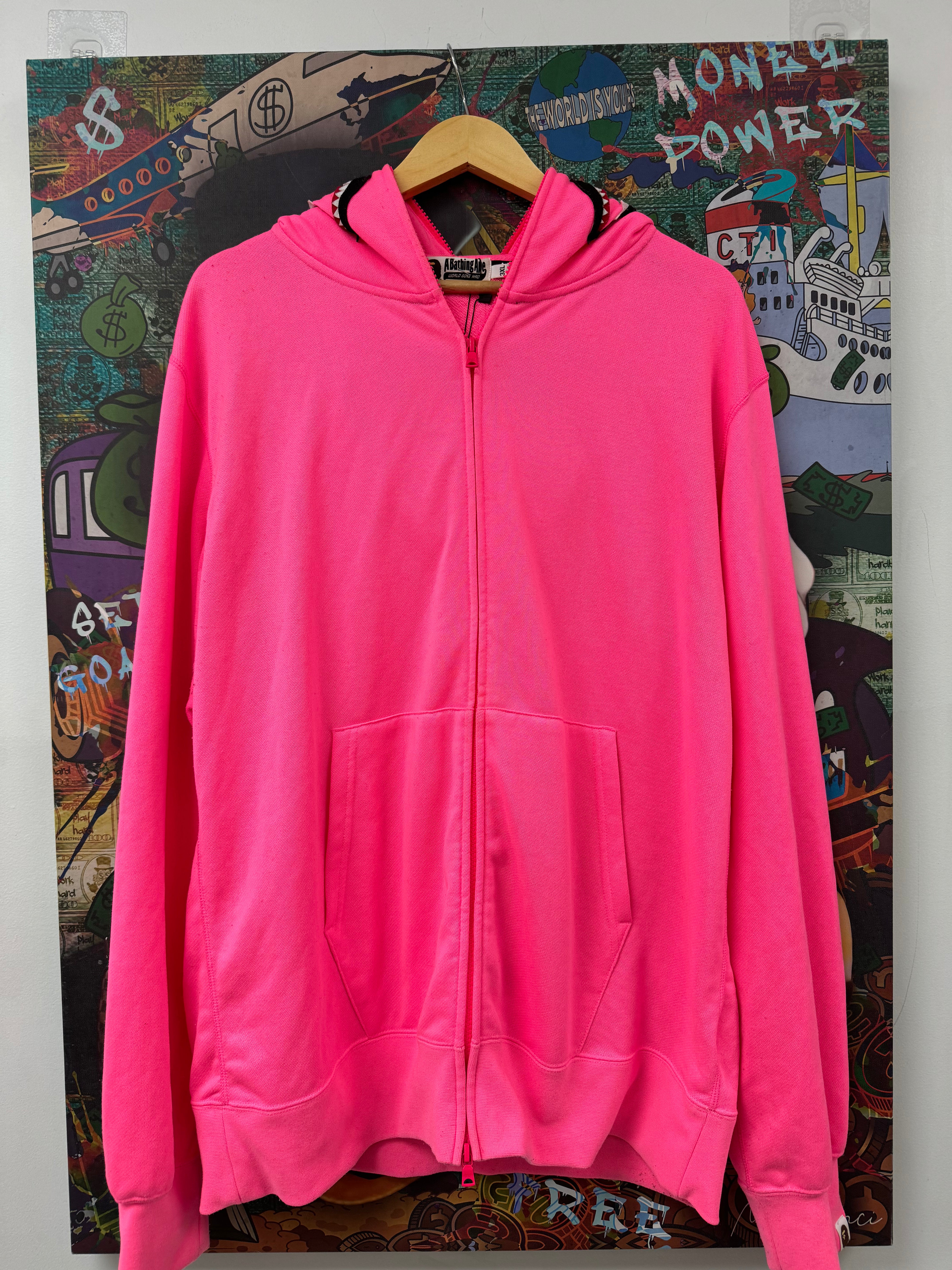 Bape Shark Pink Zip Up Used 3Xl N/A