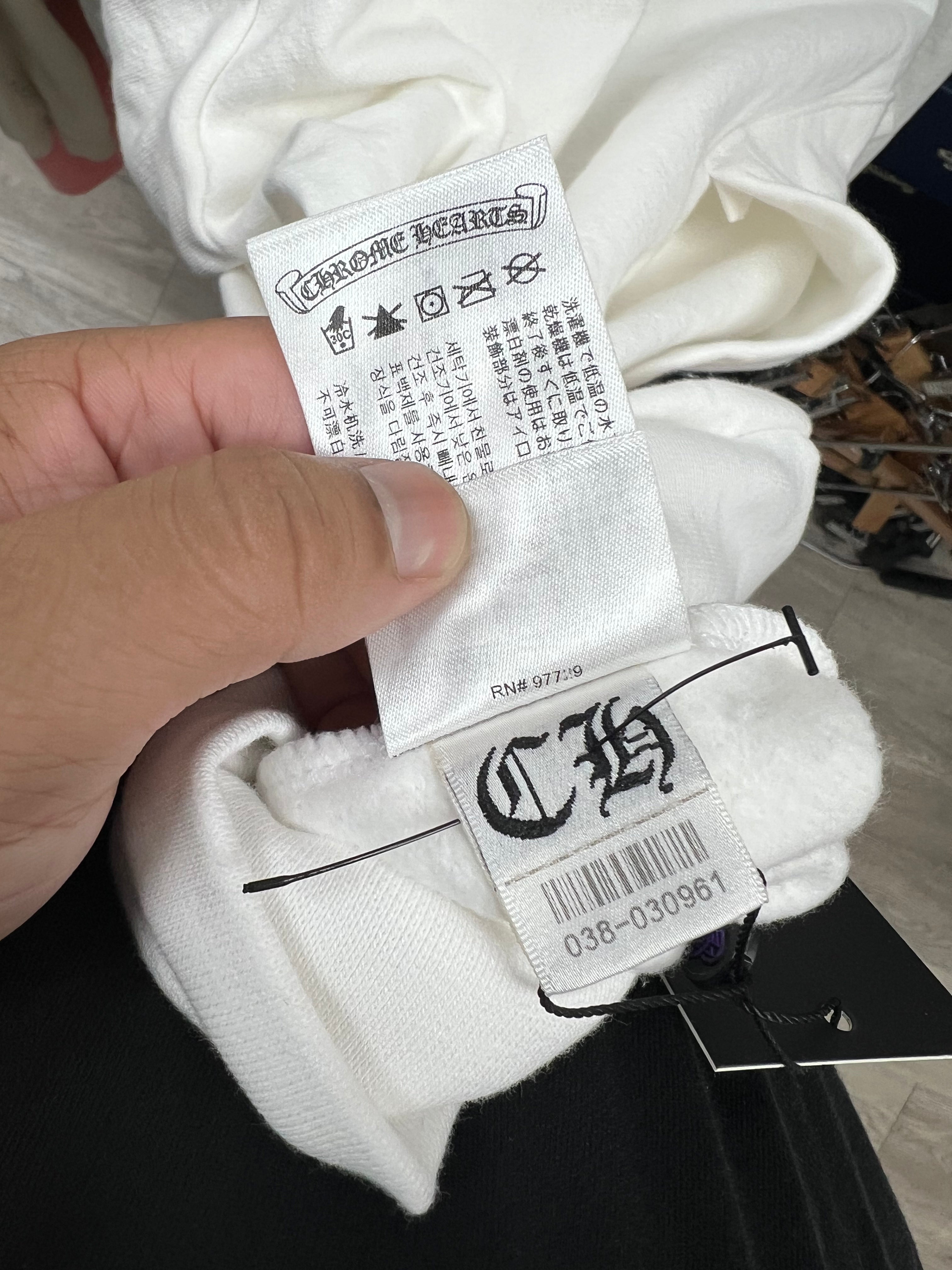 Chrome Hearts White T-Bar USA Shoulder Logo Zip Up