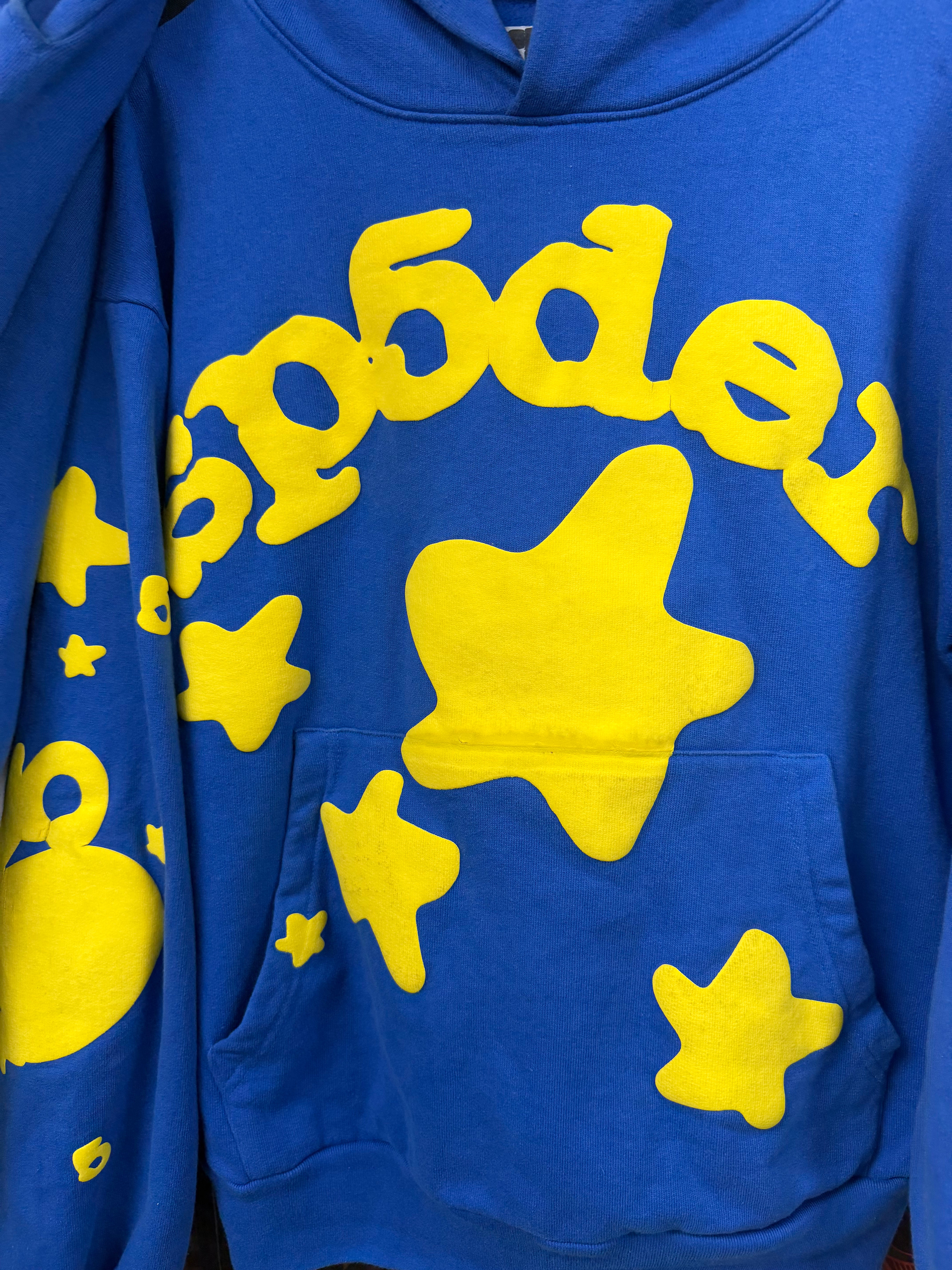Sp5der Blue Yellow Beluga Sweatsuit