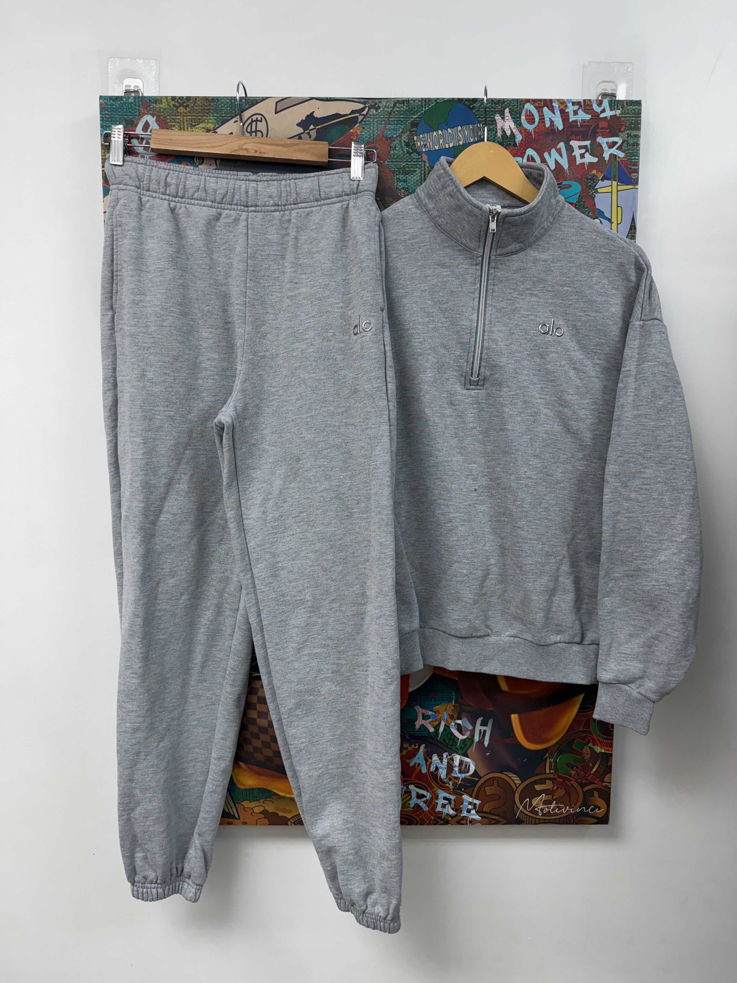 ALO Grey Accolade Sweatsuit