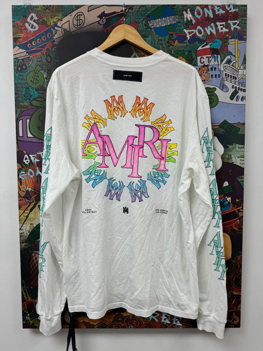 Amiri Art Basel LS White Multi New XL With Tags