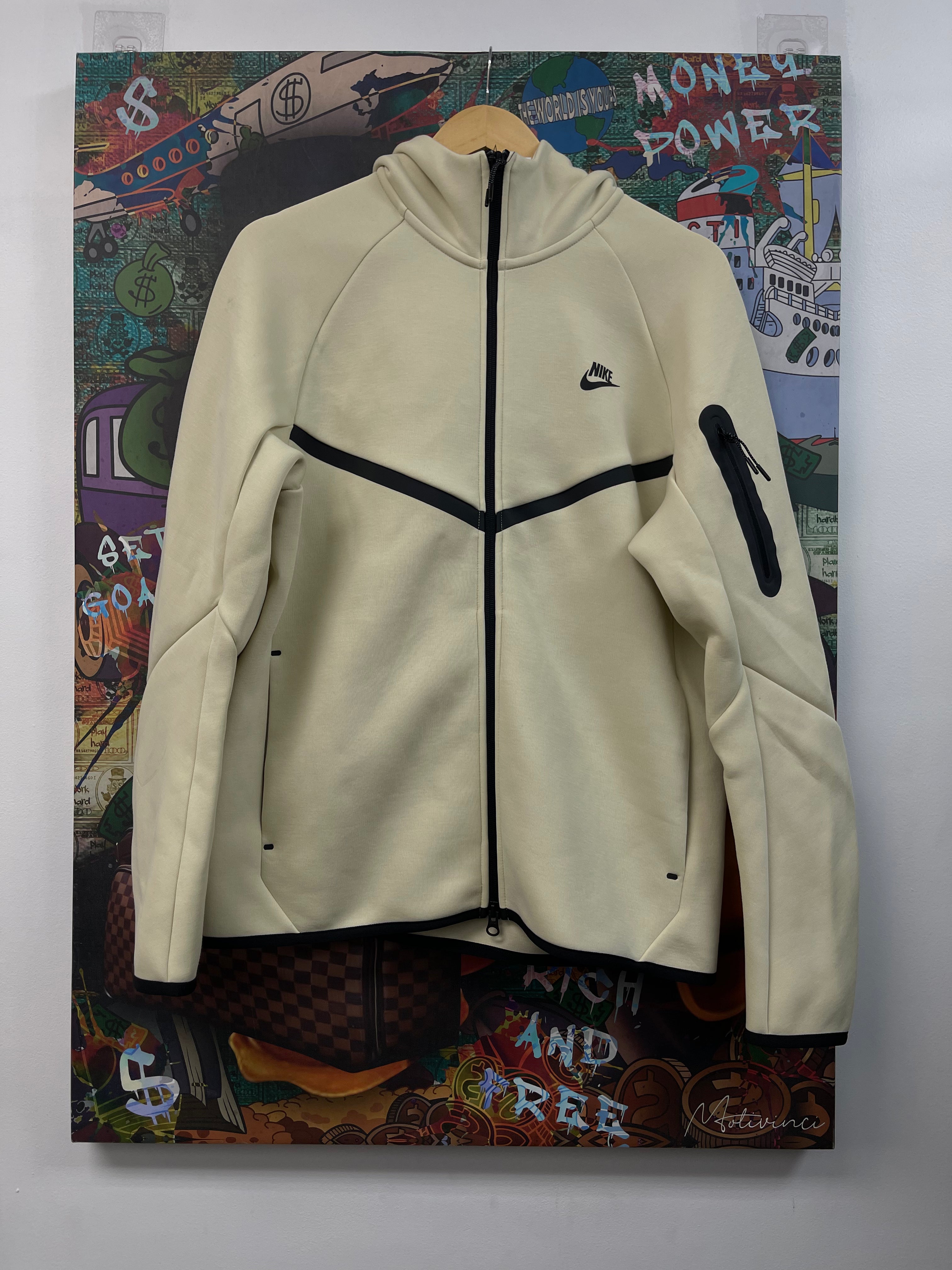 Nike Tech Cream Zip Up Hoodie