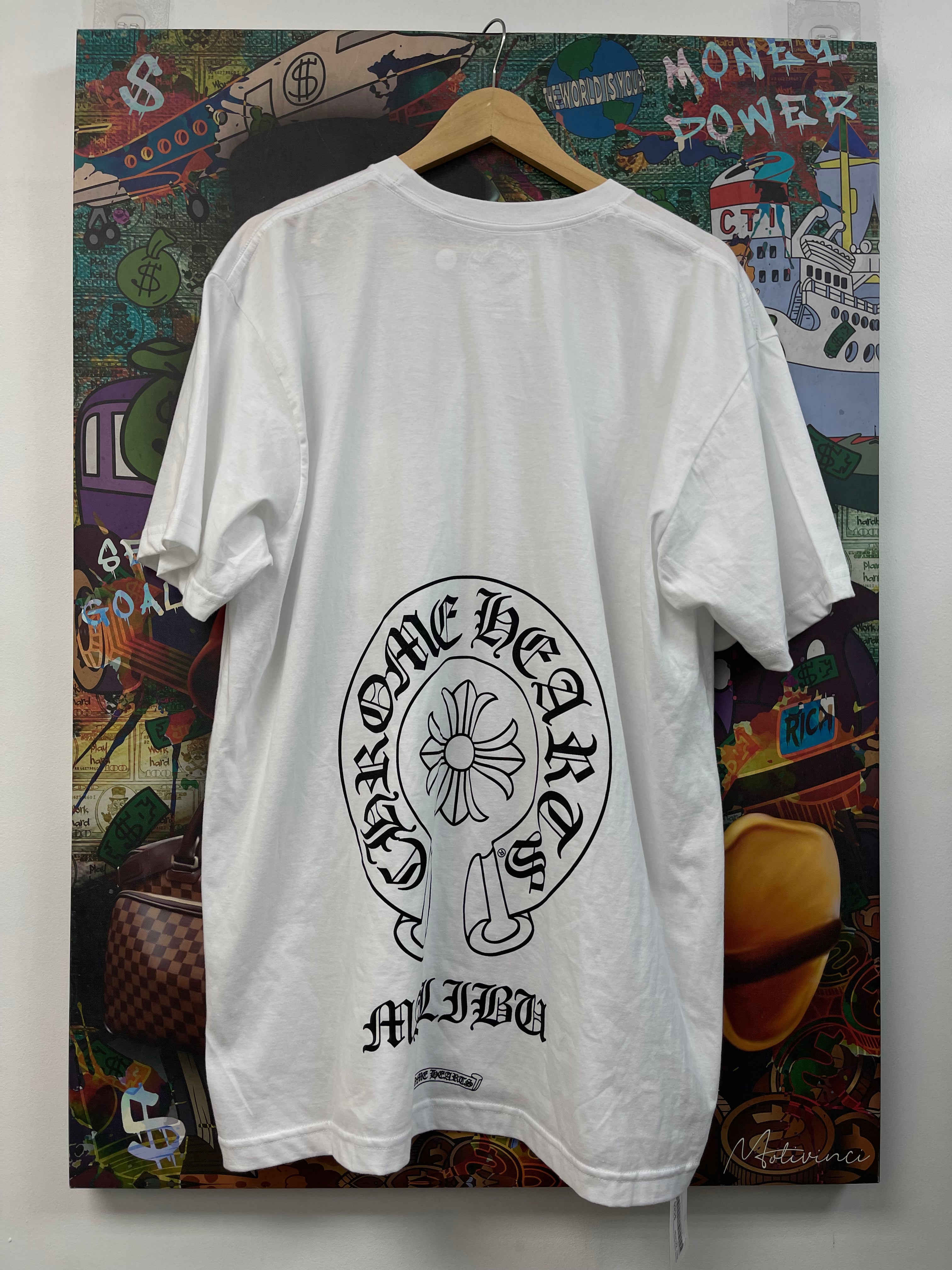 Chrome Hearts Malibu Horseshoe White Tee