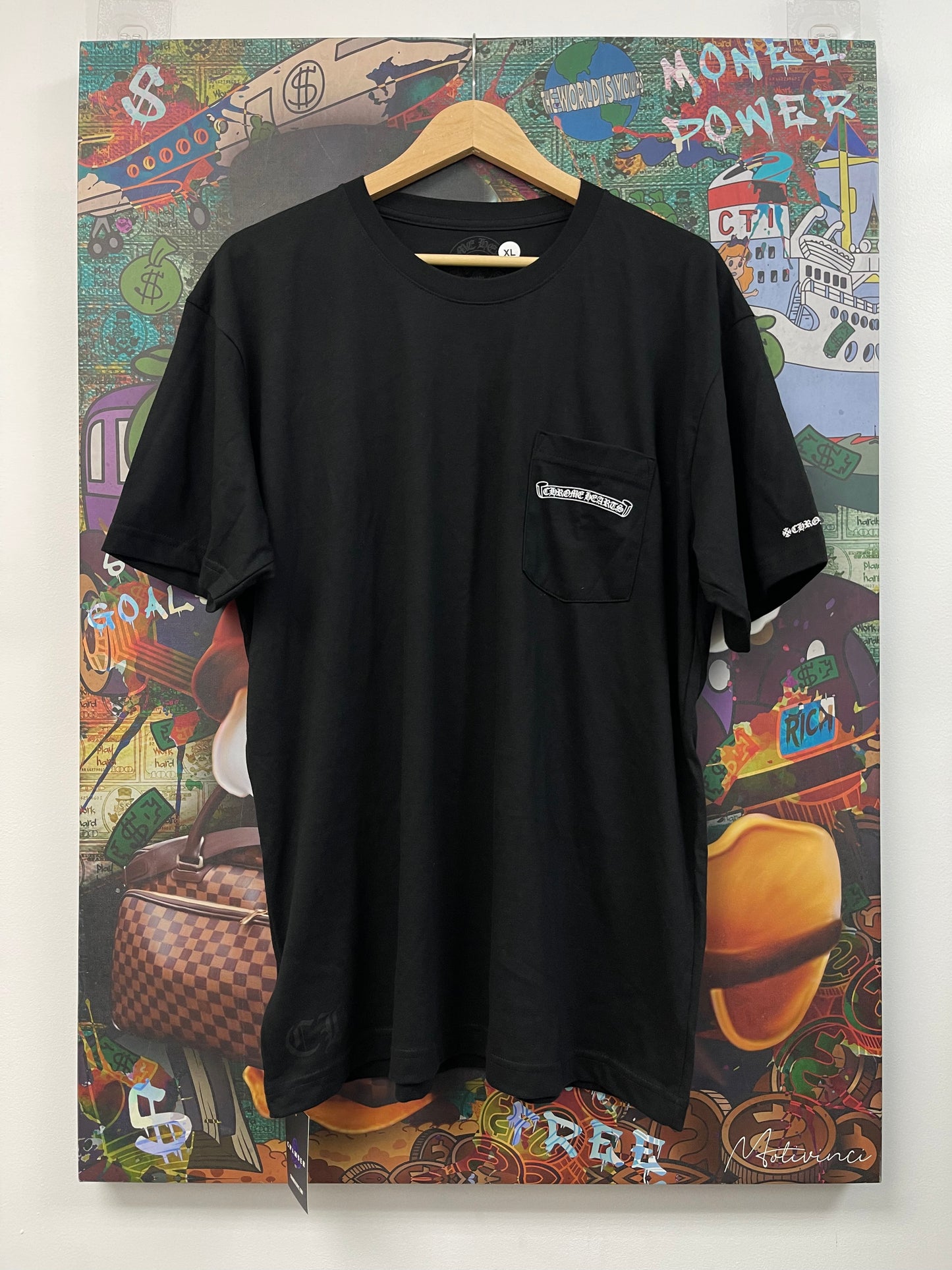 Chrome Hearts Scroll Logo Black Tee
