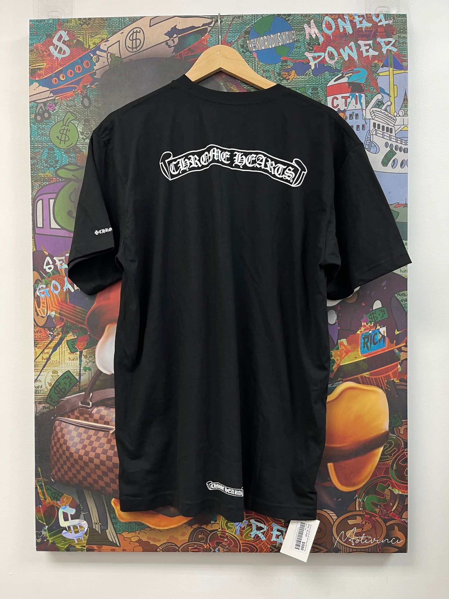 Chrome Hearts Scroll Logo Black Tee