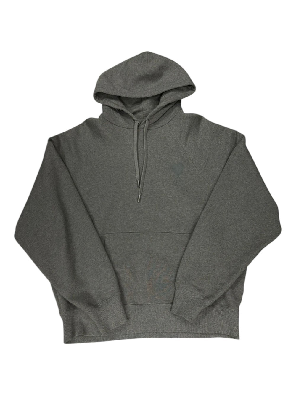 AMI Grey Tonal Hearts Hoodie