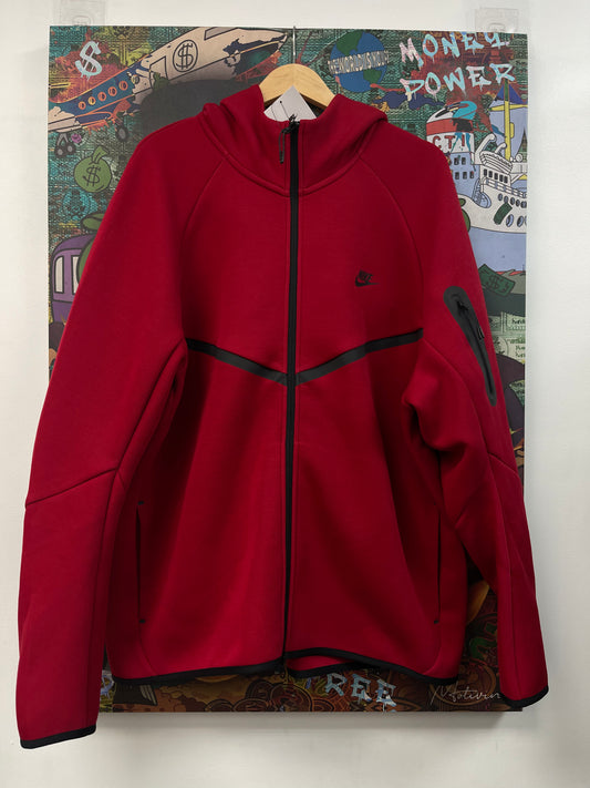 Nike Tech Red Zip Up Hoodie