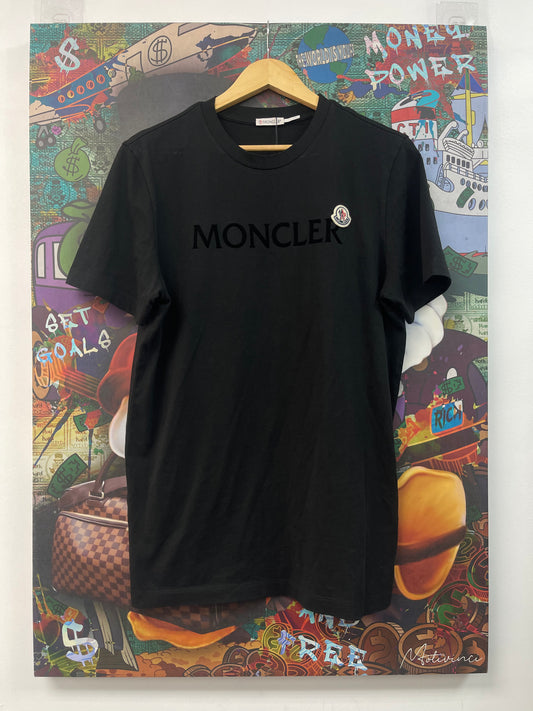 Moncler Black Chest Logo Tee