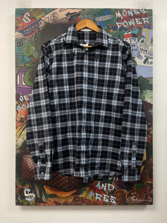 Givenchy Blue Stripe Star Flannel