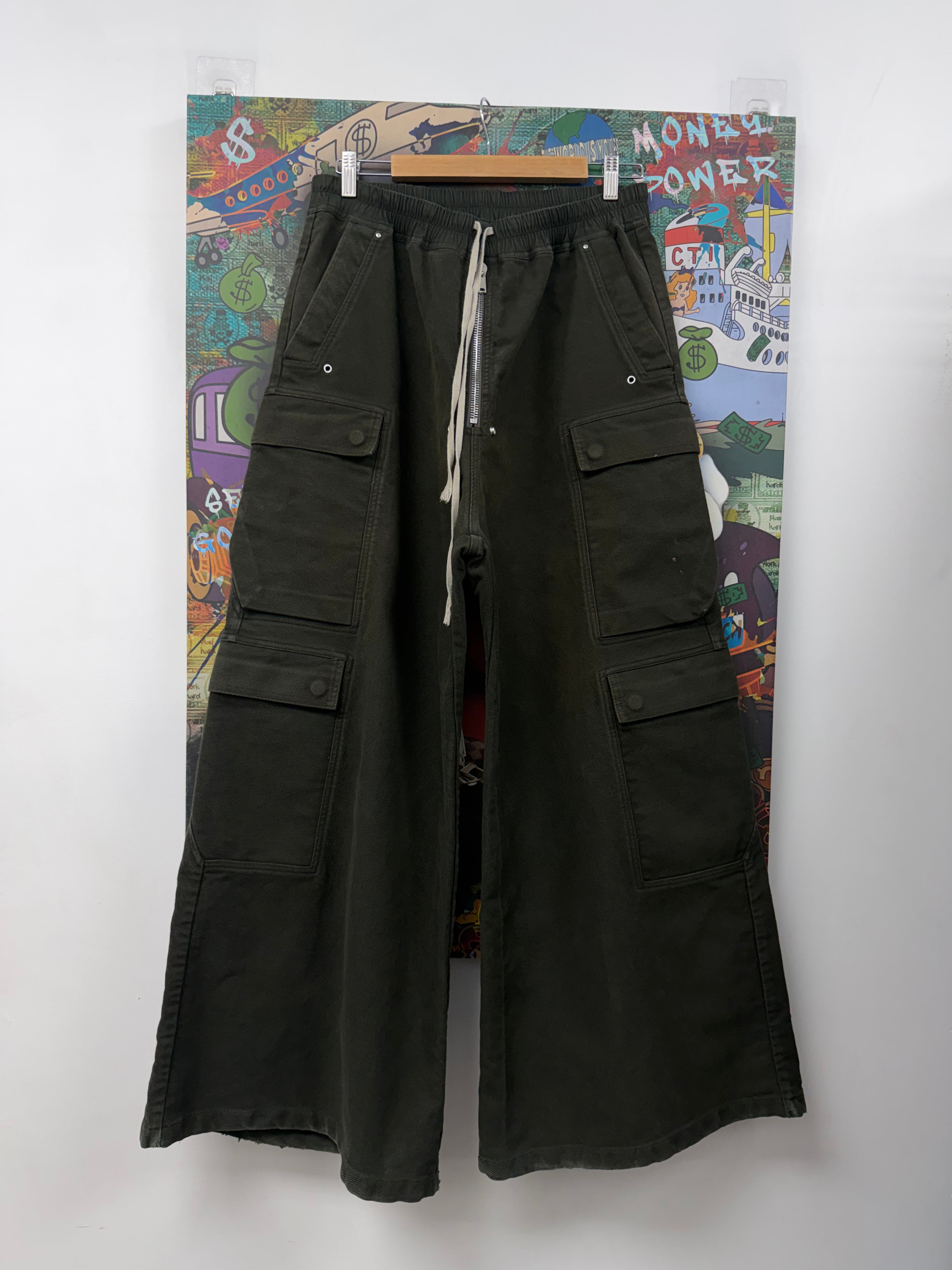 Rick Owens Olive Cargo Bela Pants