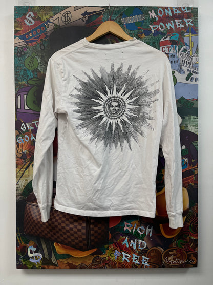 Amiri Logo Black White Long Sleeve
