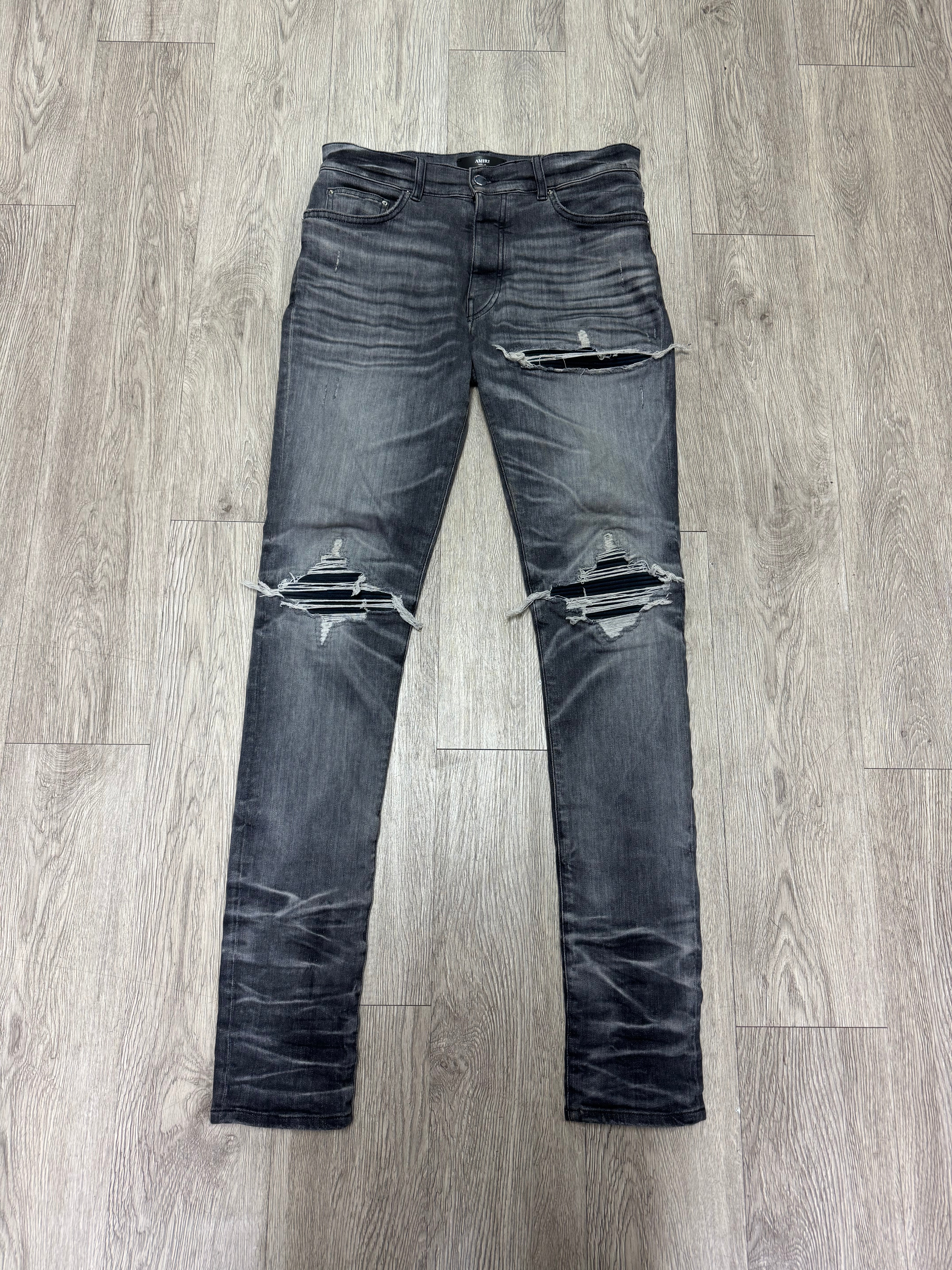 Amiri Grey Black Patch MX1 Jeans