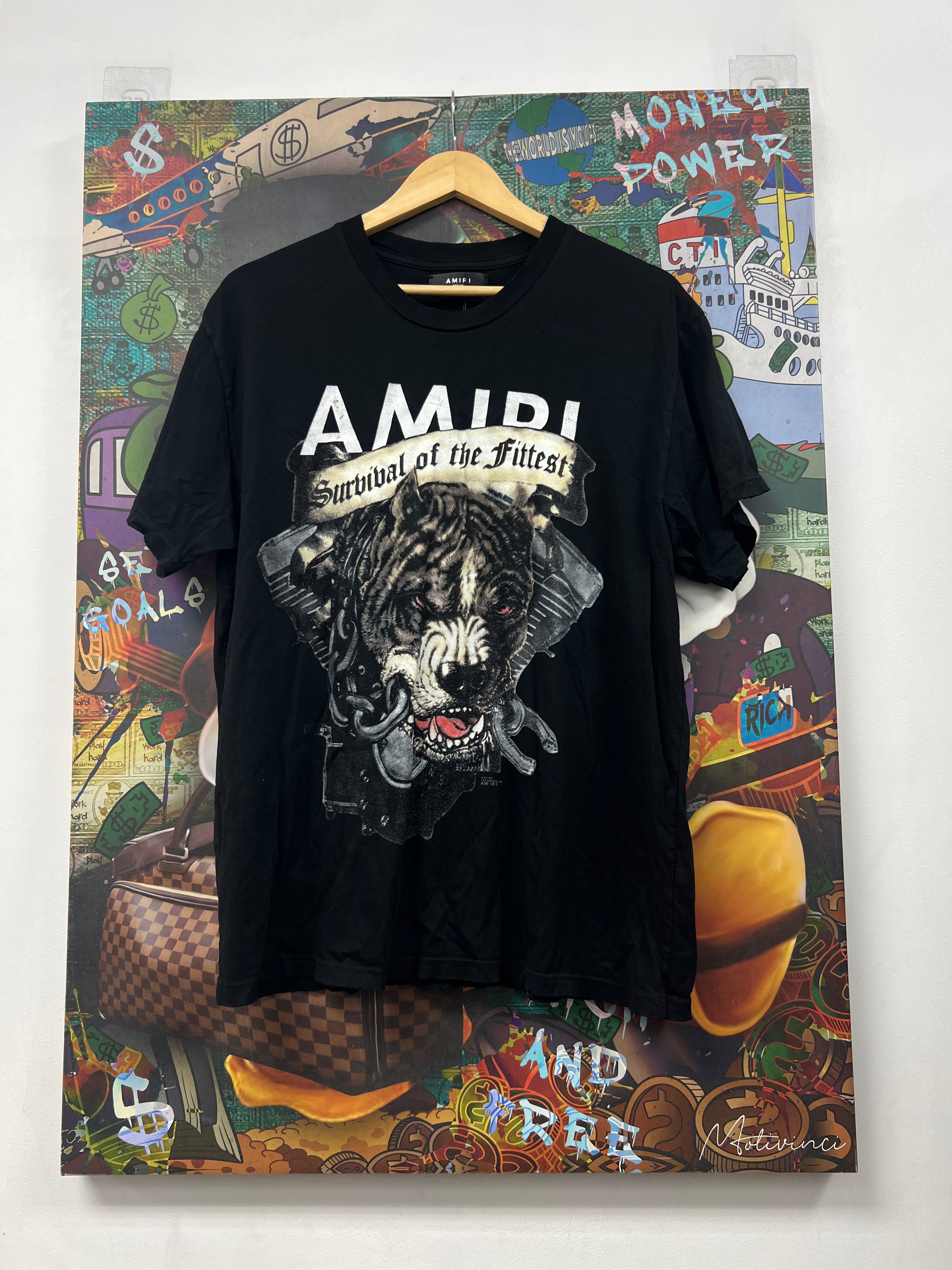Amiri Survival of the Fittest Distressed Tee