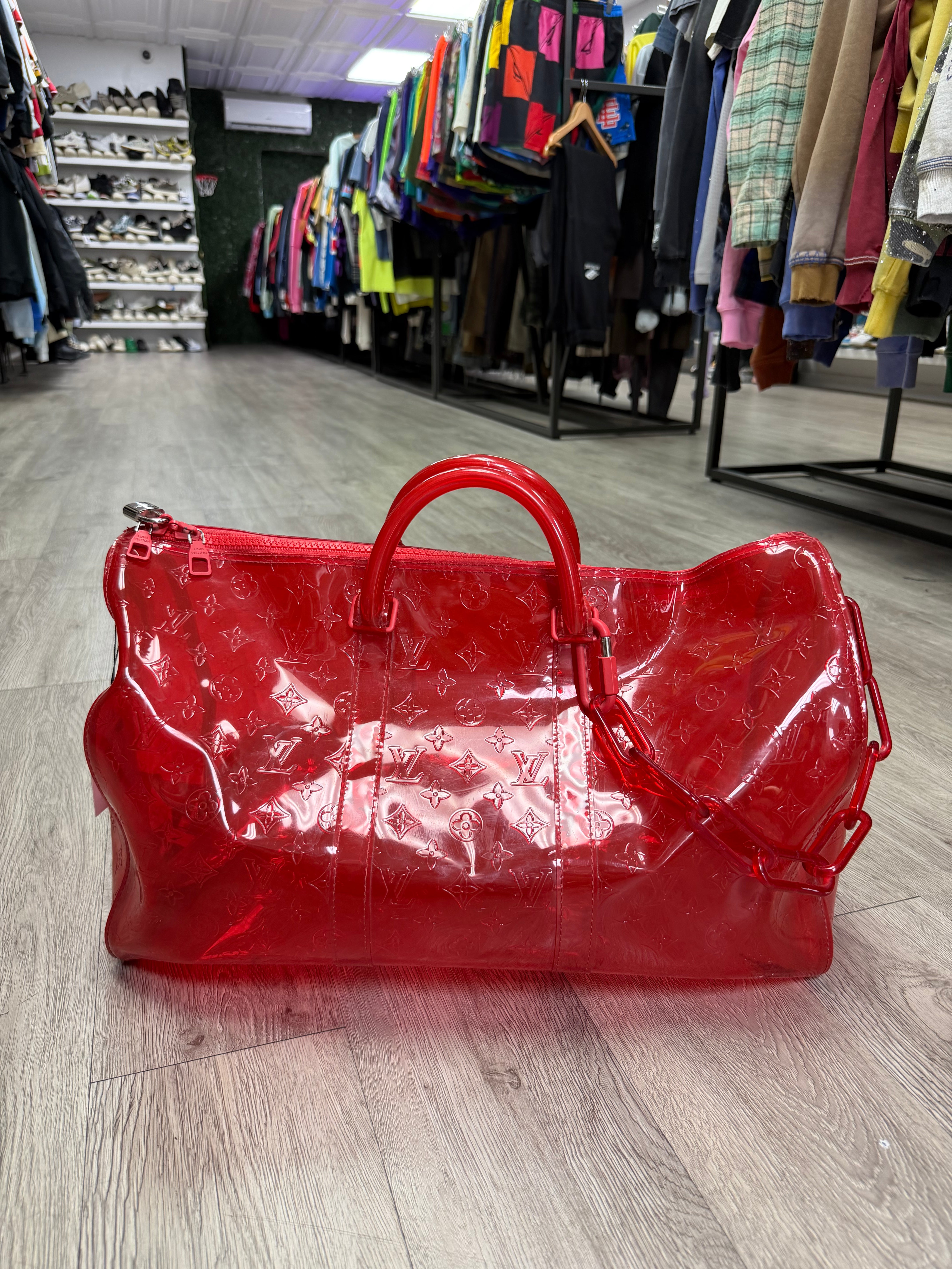 Louis Vuitton Red Monogram Prism Bag