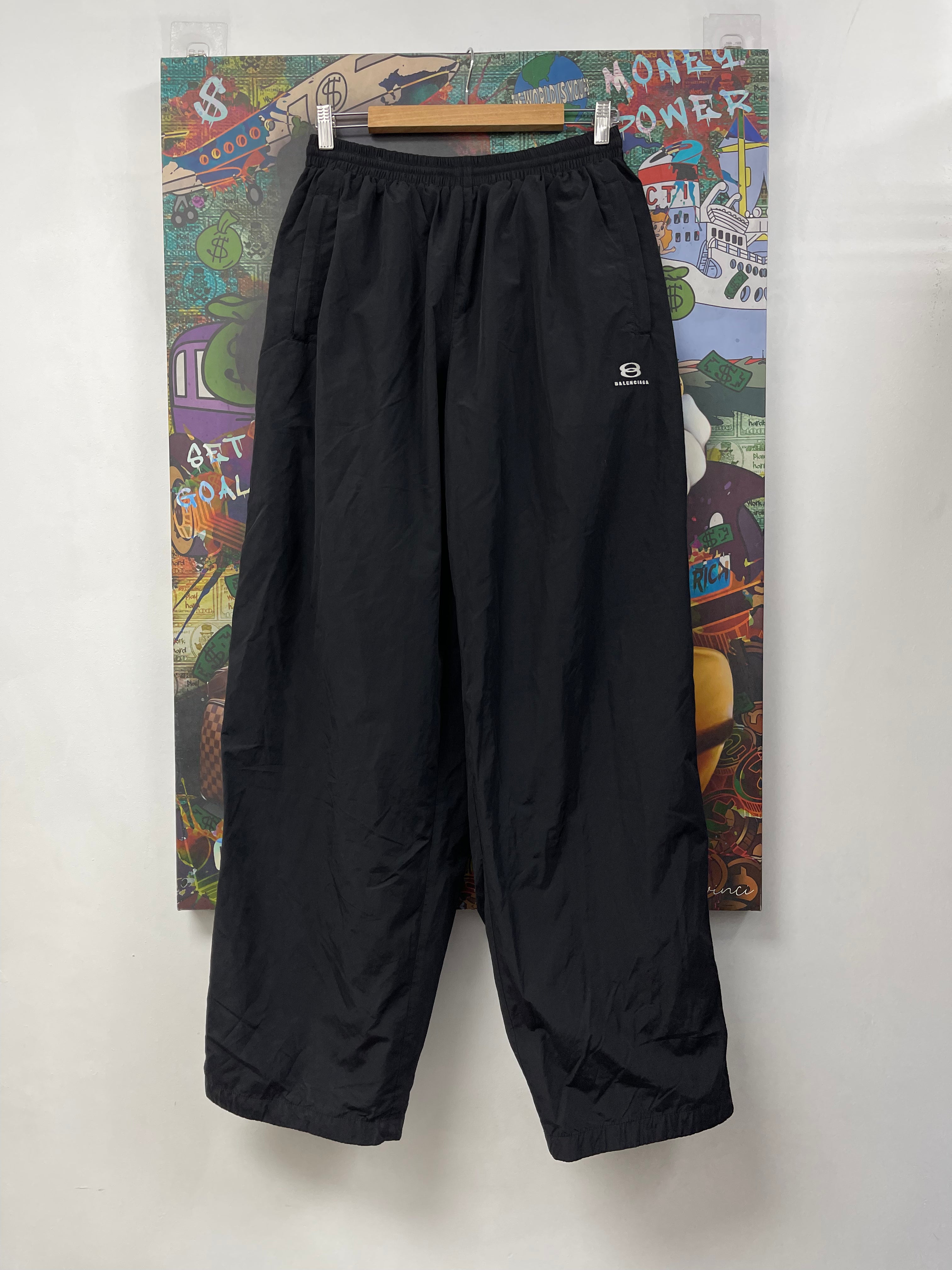 Balenciaga Black White Logo (46) Track Pants