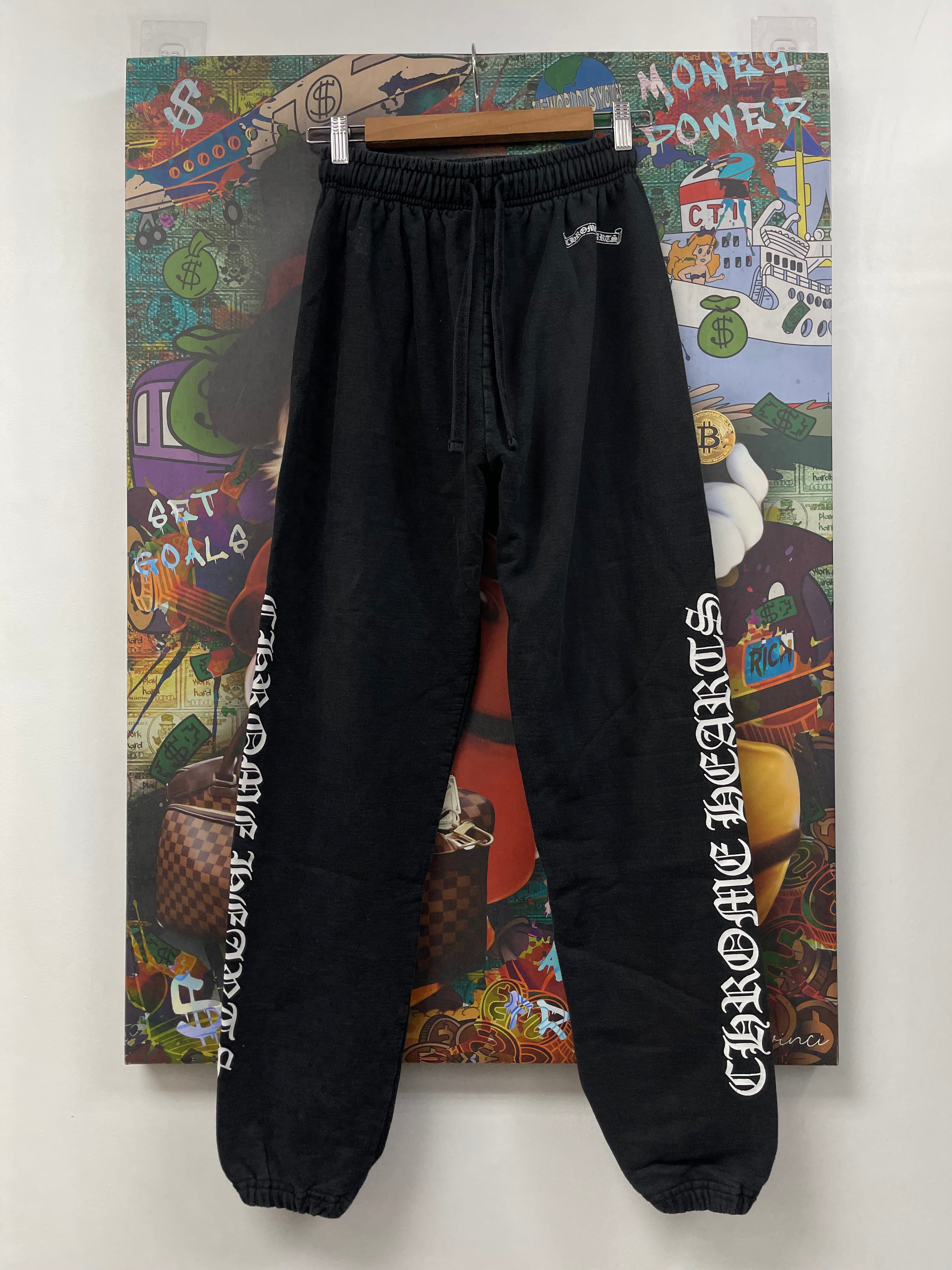 Chrome Hearts Black Scroll Logo Sweats