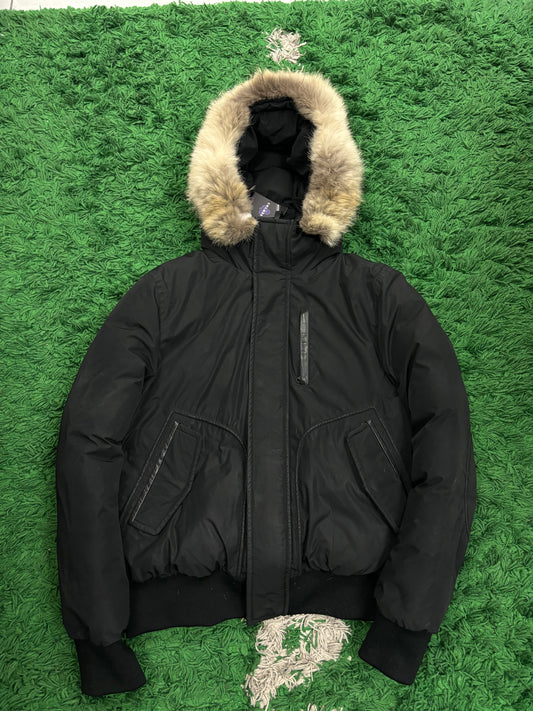 Mackage Jacket Black Fur Used 42 Large N/A