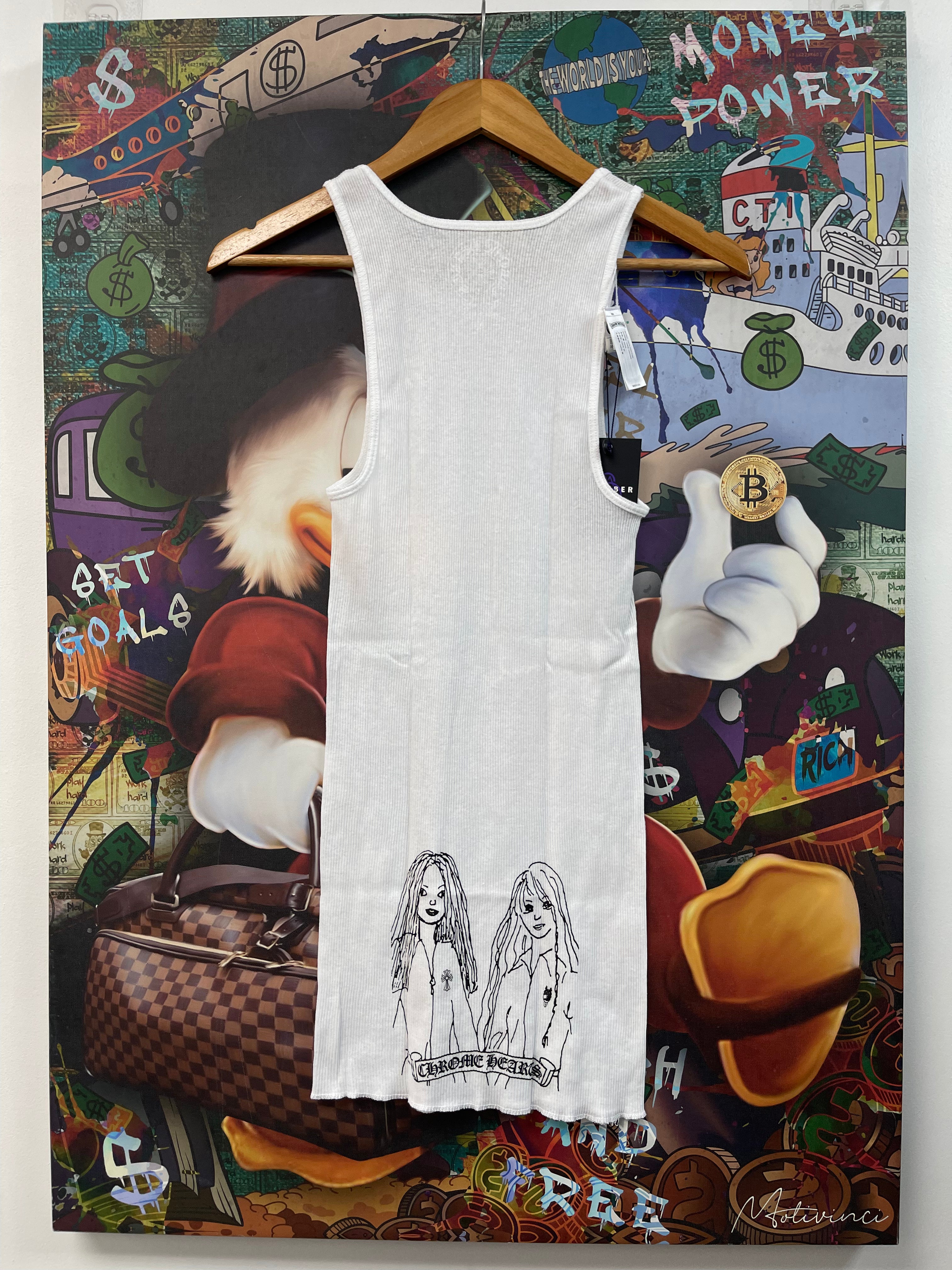 Chrome Hearts White Drawing Tank Top