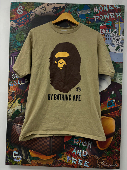 BAPE Head Tee Tan Brown Used Large N/A