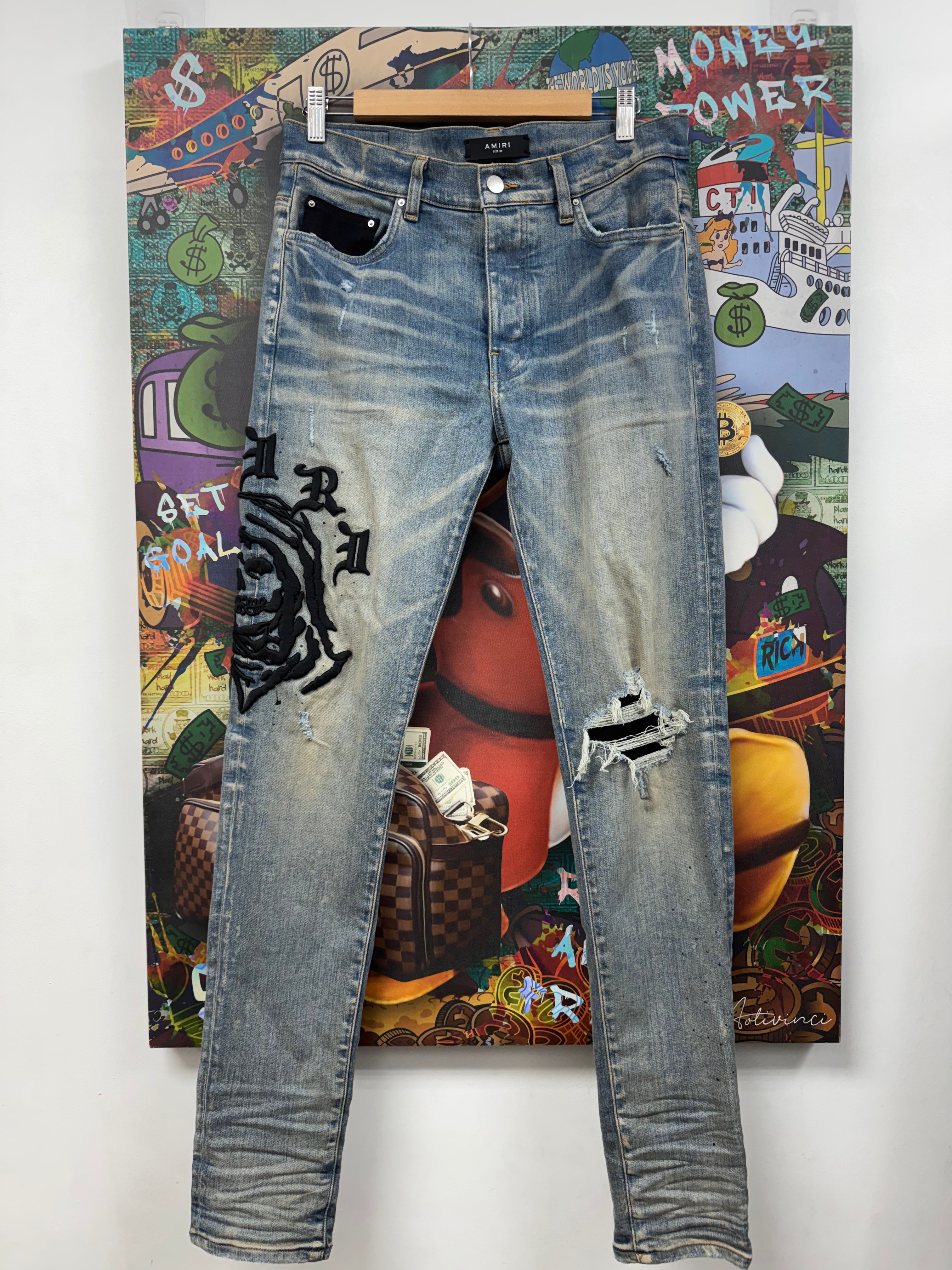 Amiri Light Wash Wes Lang Jeans