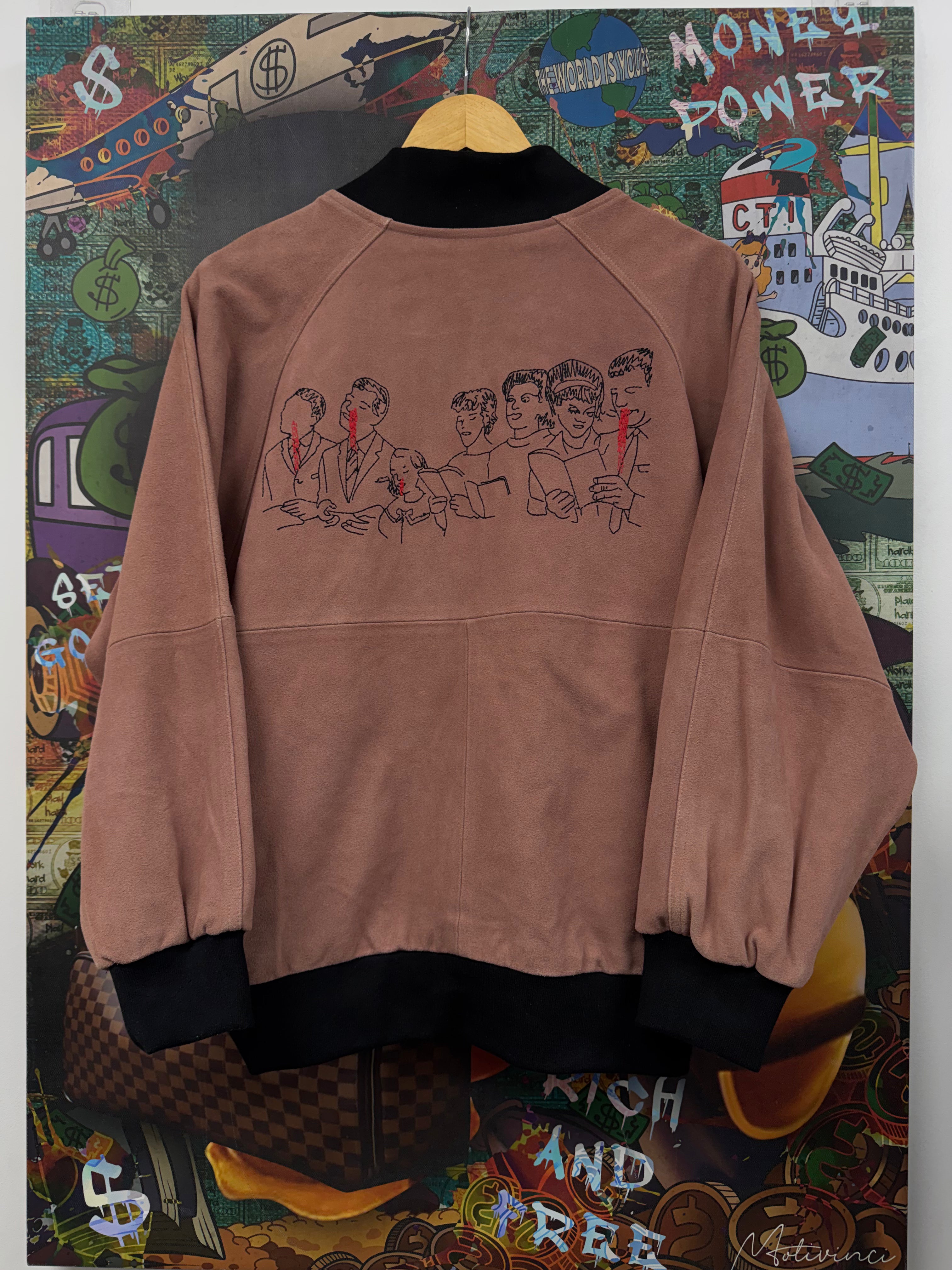 ENFANTS RICHES DÉPRIMÉS Pink Suede Nosebleed Jacket
