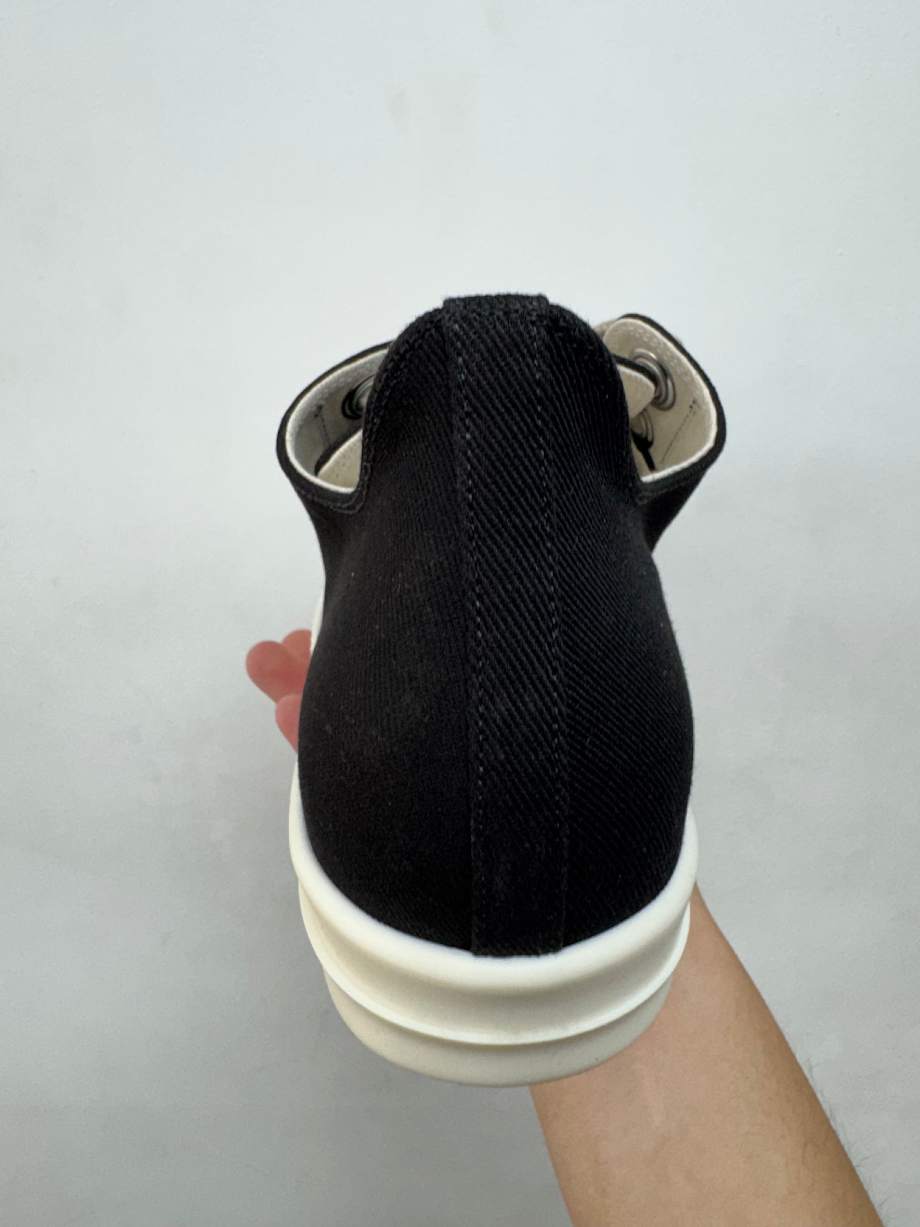 Rick Owens Black & Milk DRKSHDW Jumbo Lace Ramone Low Sneakers