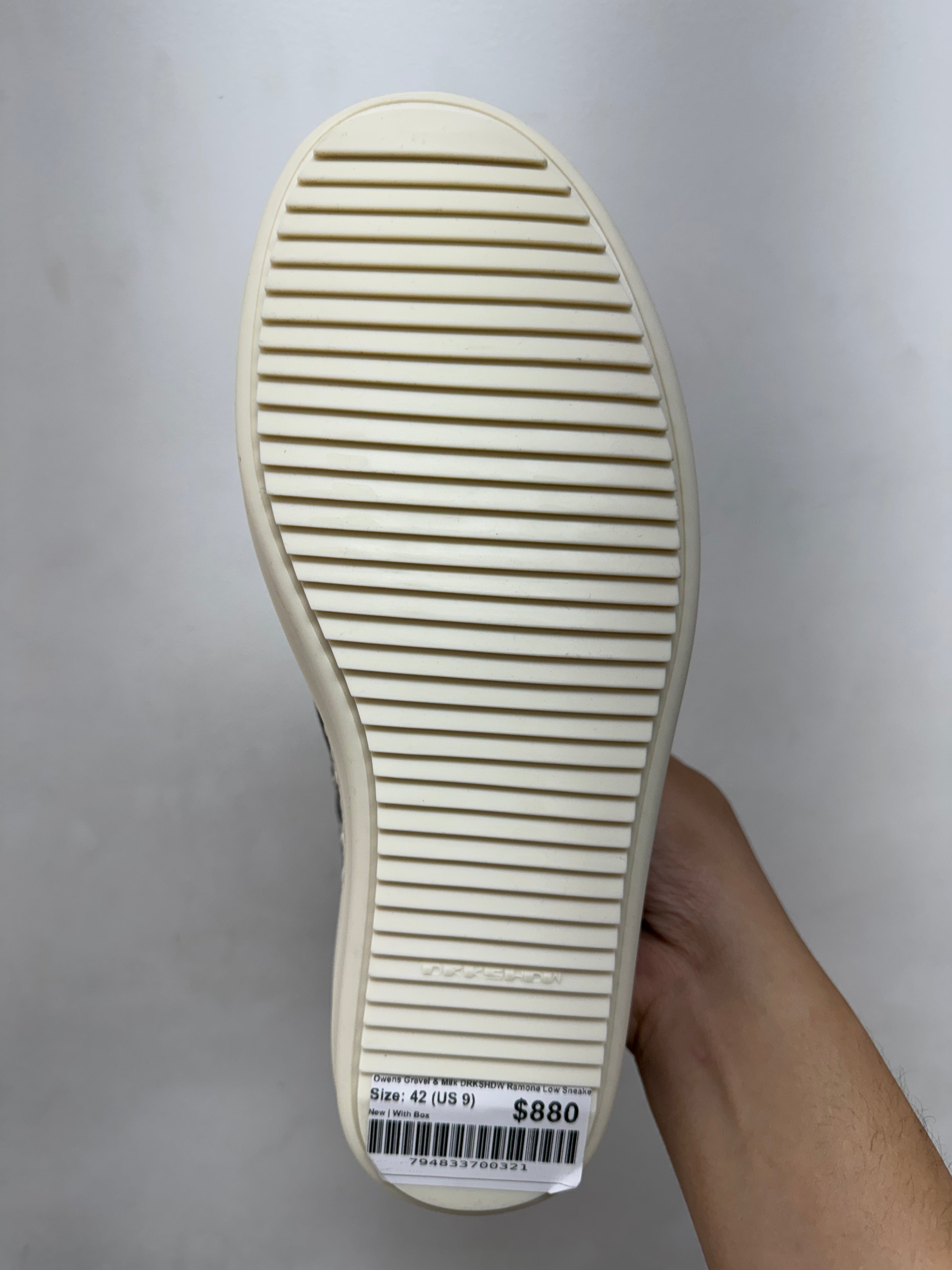 Rick Owens Gravel & Milk DRKSHDW Ramone Low Sneakers