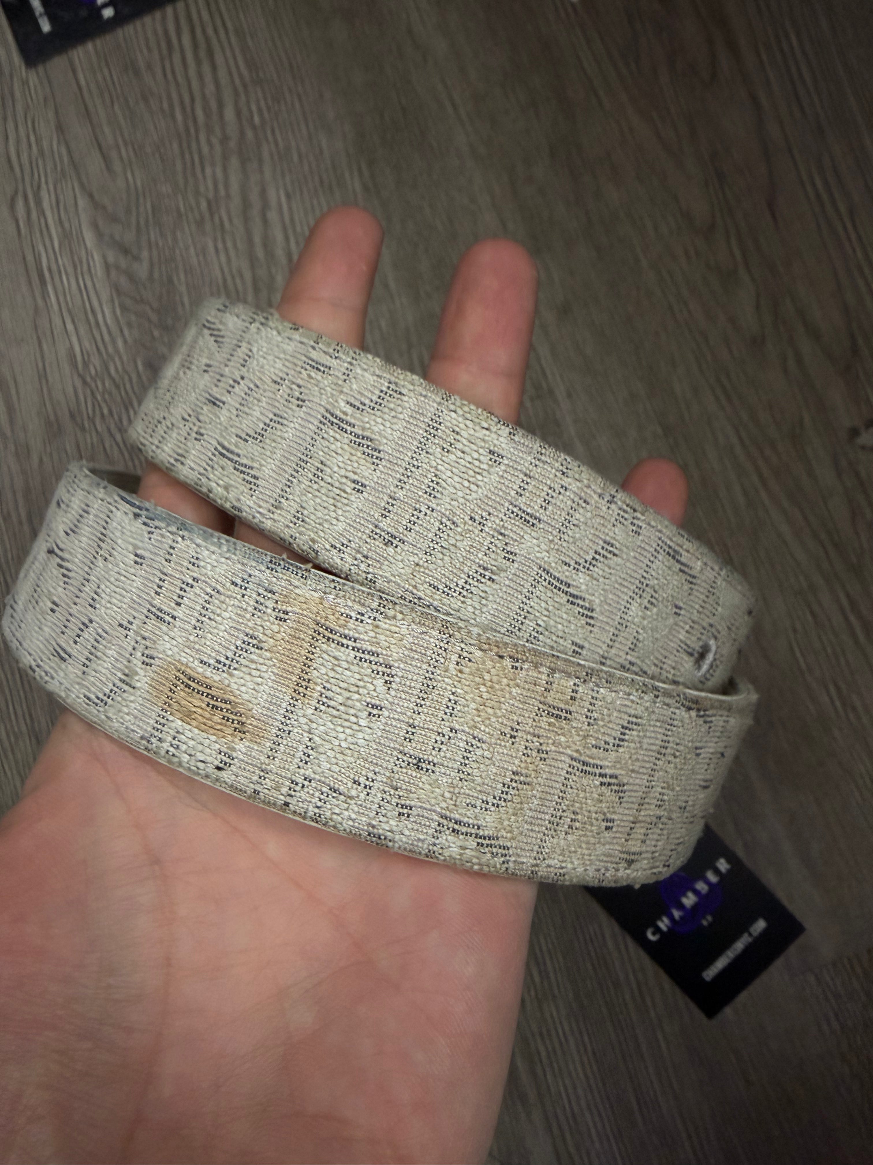 Dior White Oblique Belt