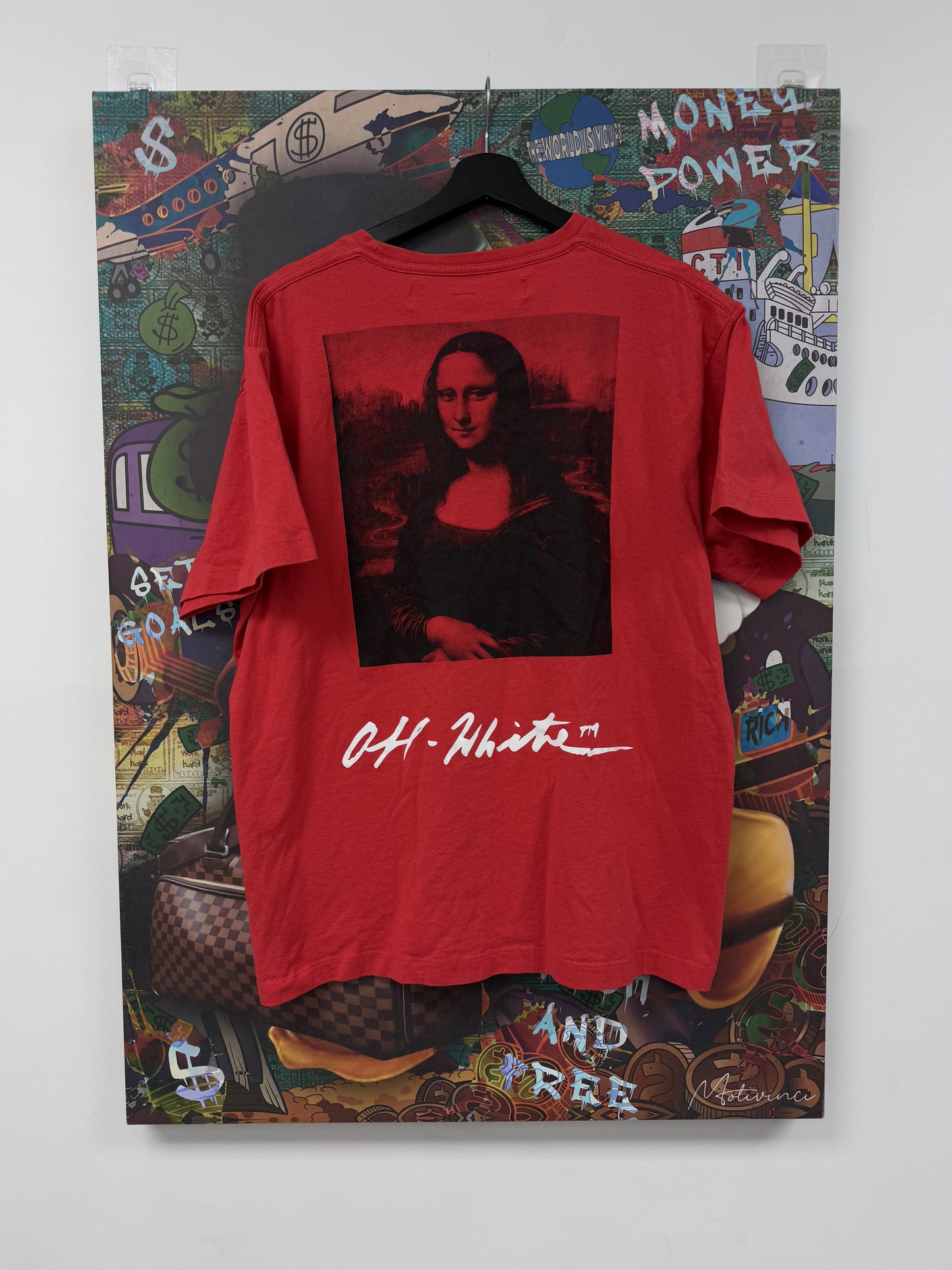 Off White Mona Lisa Tee Red Used Small N/A