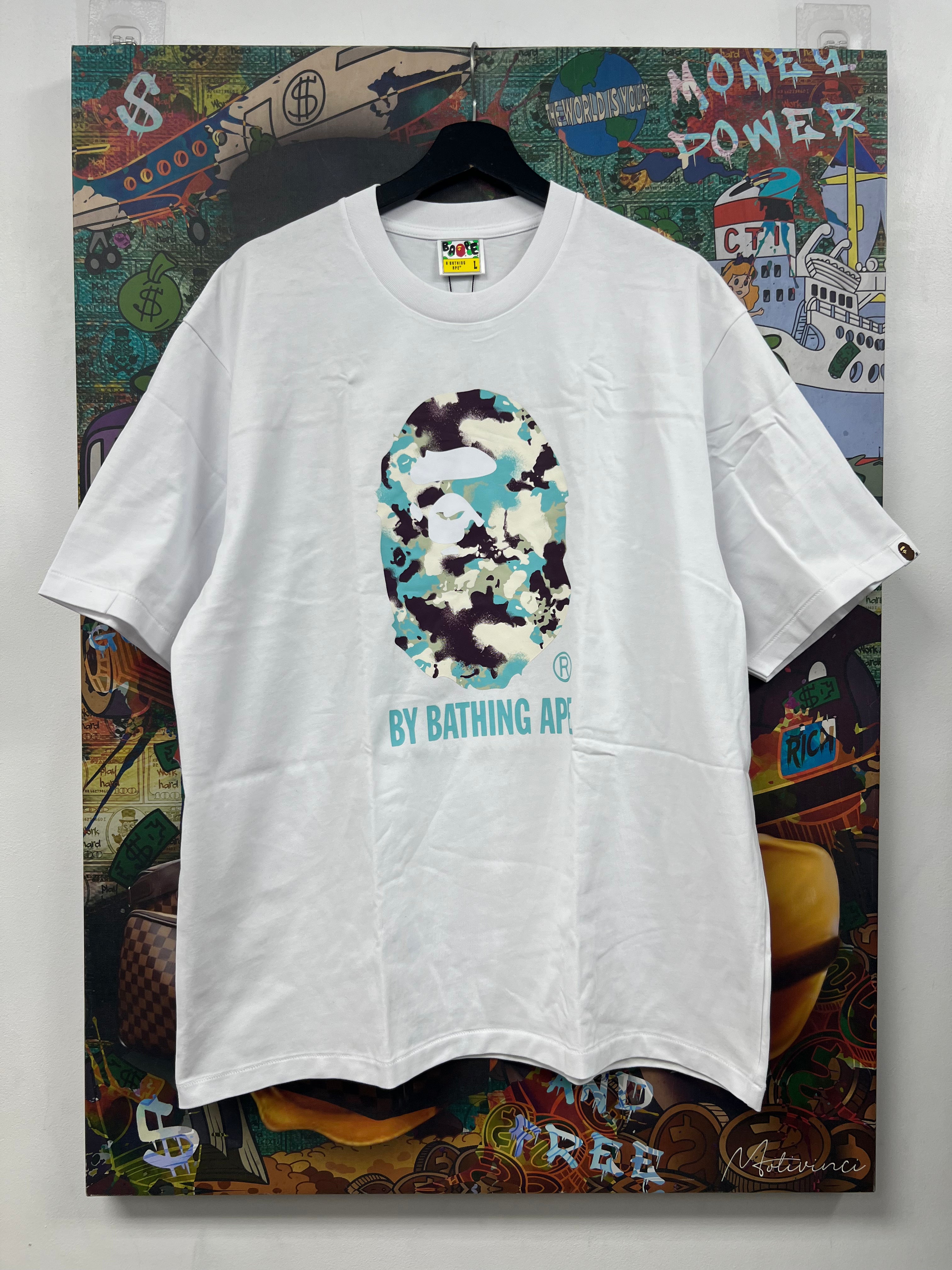 Bape White ABA Camo Tee