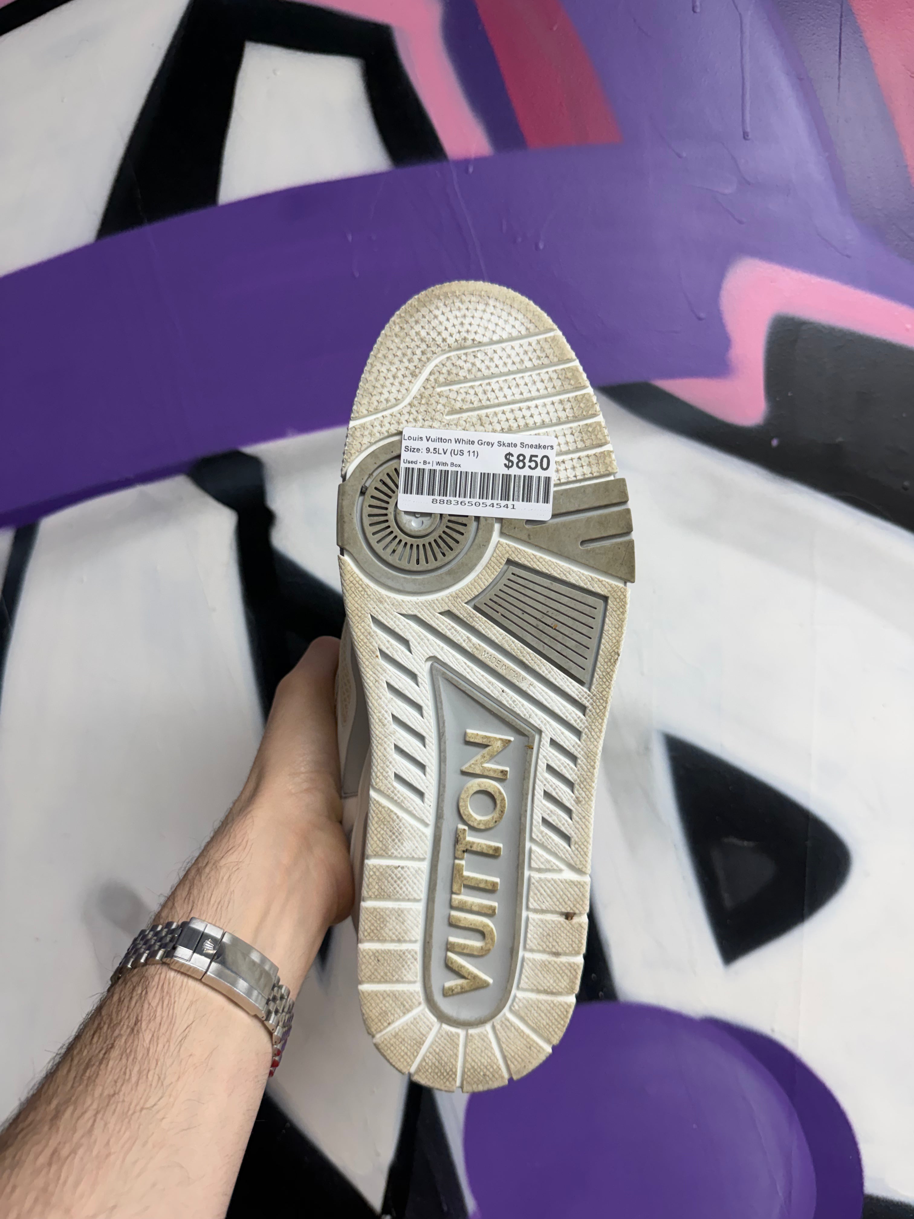 Louis Vuitton White Grey Skate Sneakers