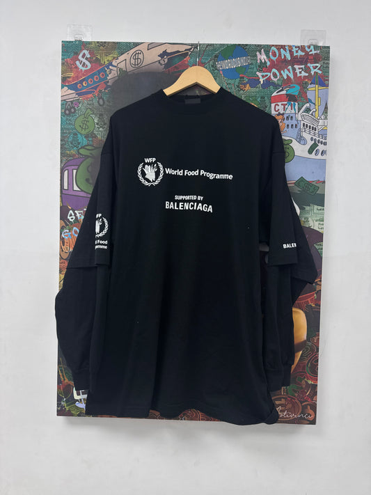 Balenciaga Food Programme Thermal LS Black New 1 (Fits Large) With Tags