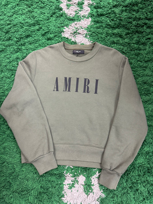 Amiri Olive Core Logo Crewnecke  Used Small N/A