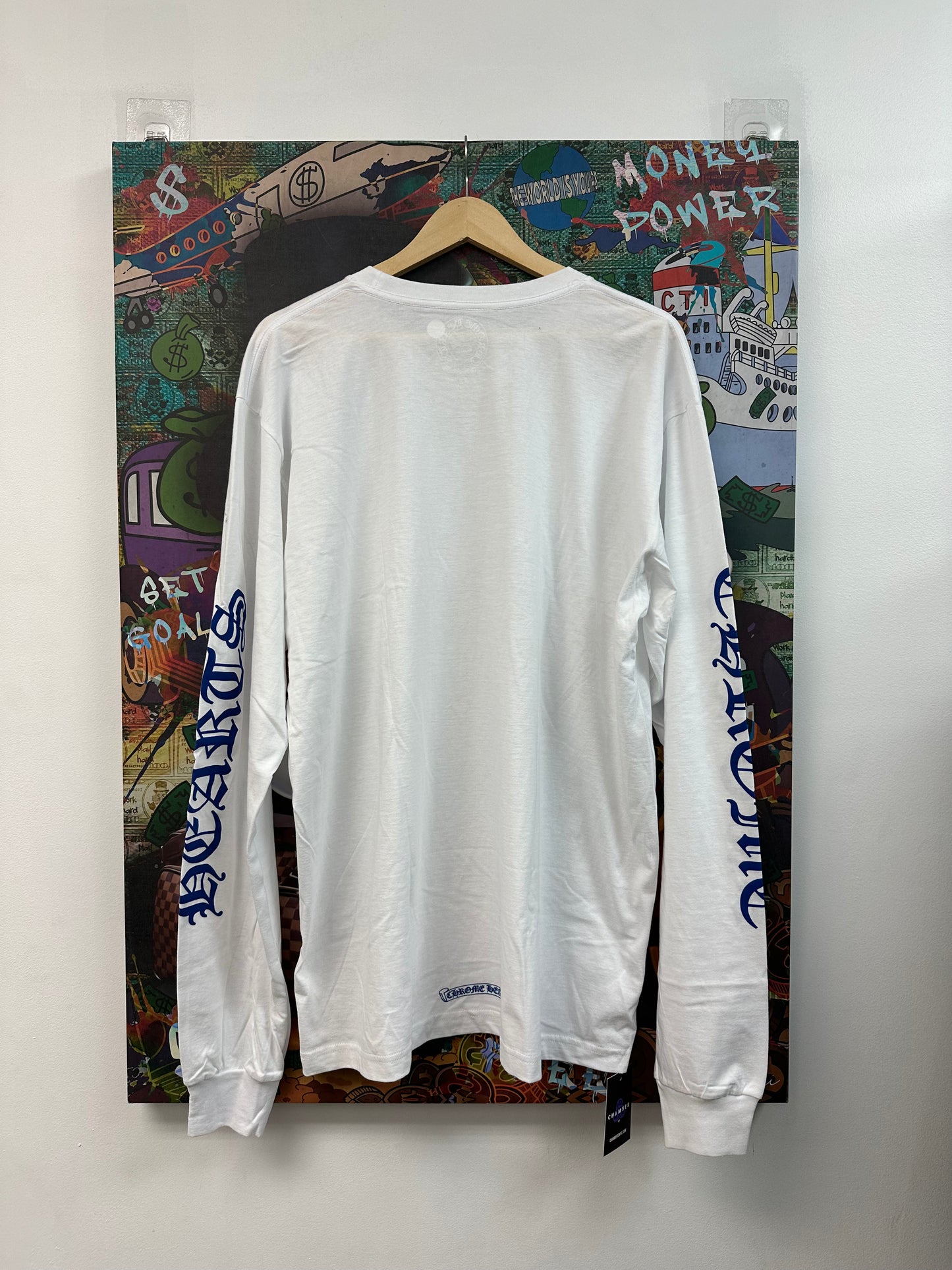 Chrome Hearts Neck Logo Blue White Long Sleeve