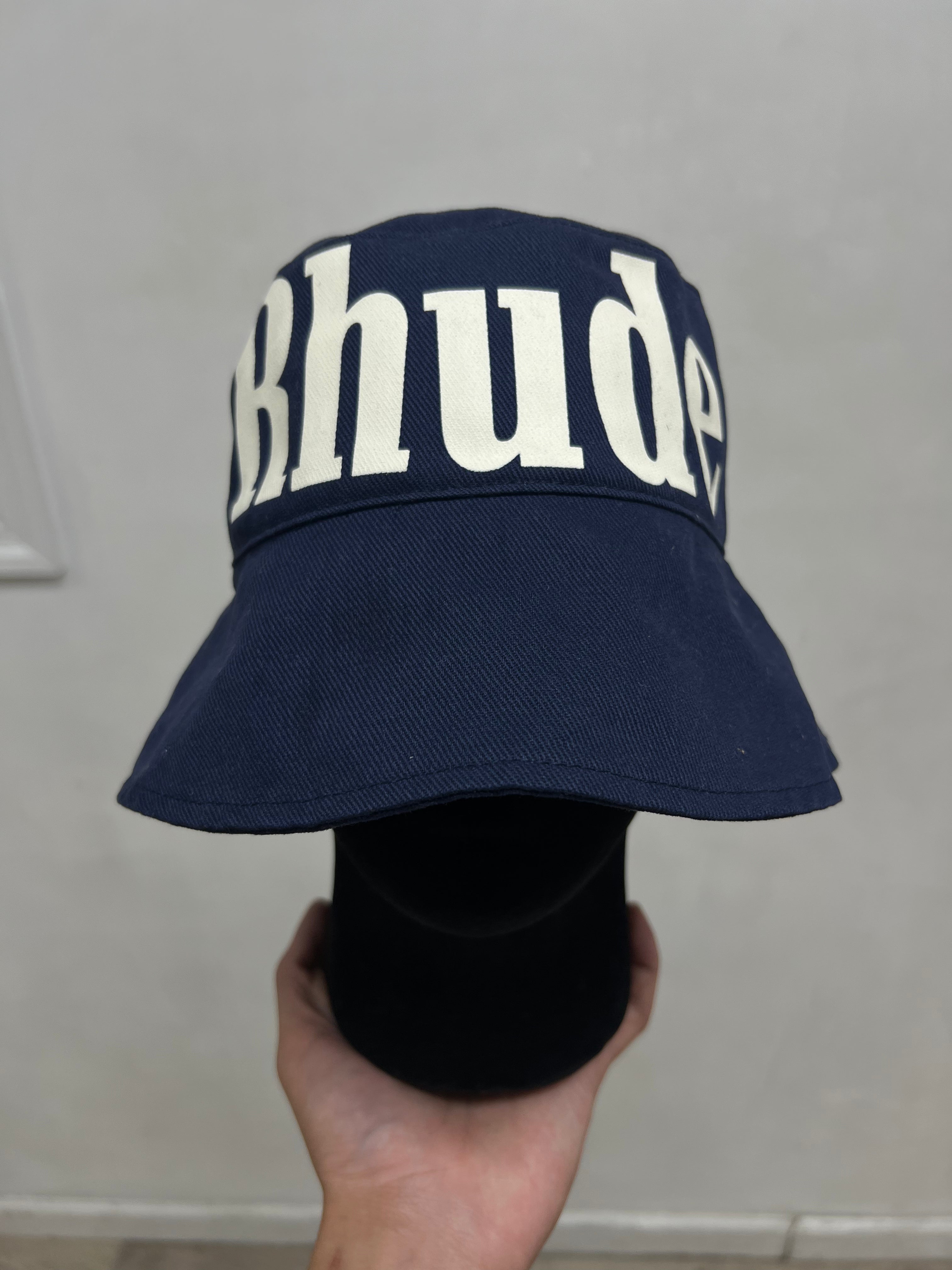 Rhude Navy White Logo Bucket