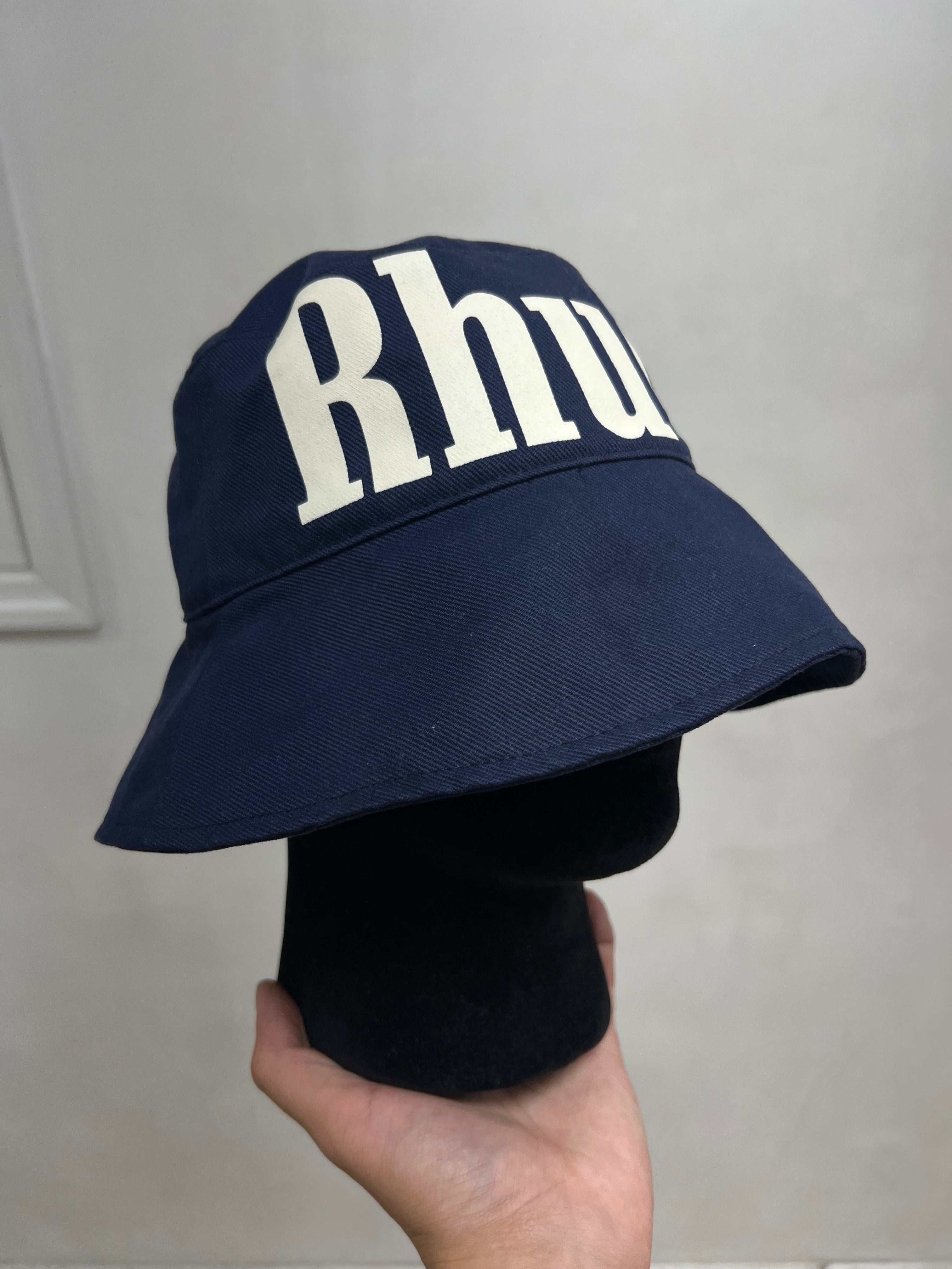 Rhude Navy White Logo Bucket