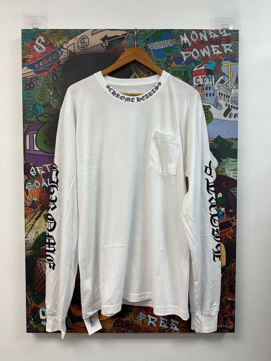 Chrome Hearts Neck Logo White Black Long Sleeve