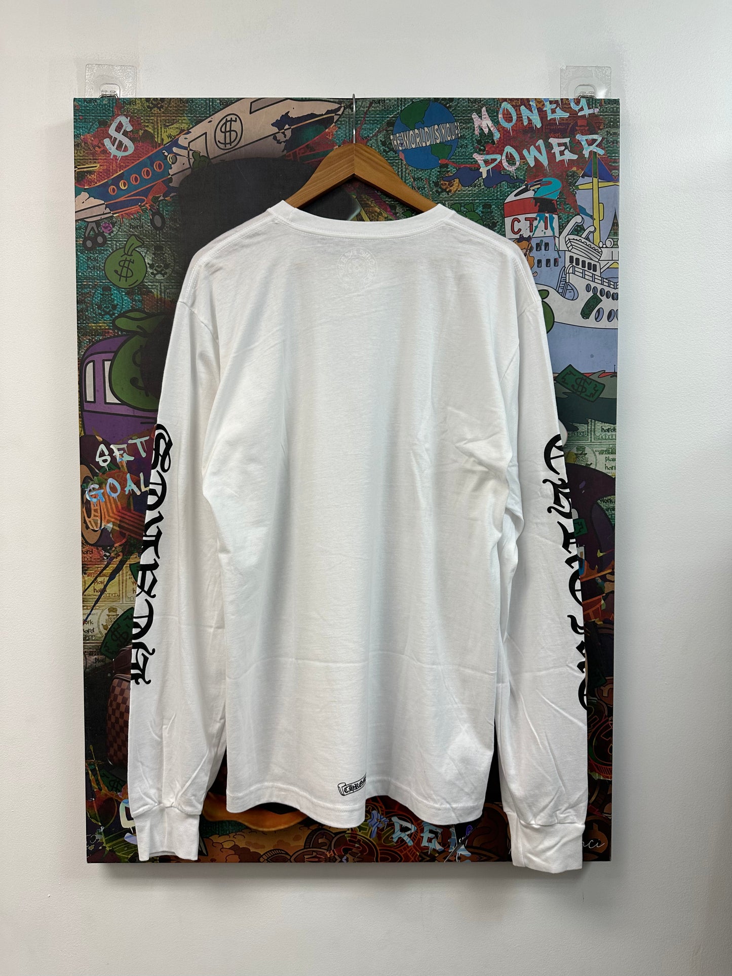 Chrome Hearts Neck Logo White Black Long Sleeve