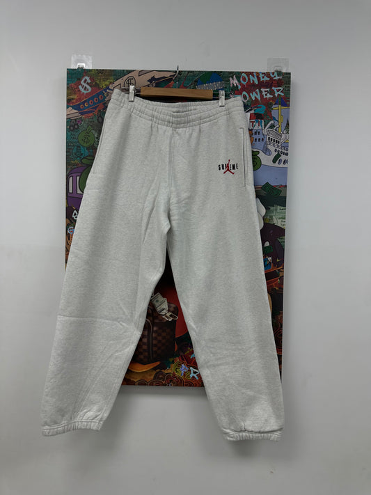 Supreme x Jordan Sweats Grey New Medium With Tags