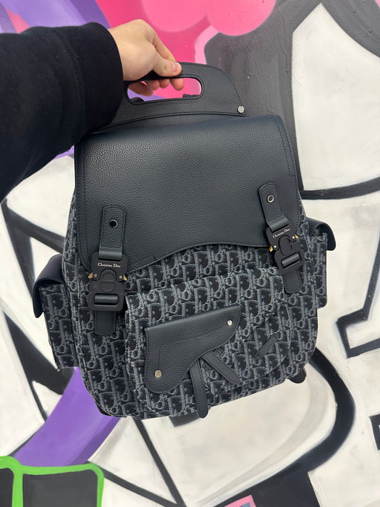 Dior Saddle Backpack Black Like New One Size No Box