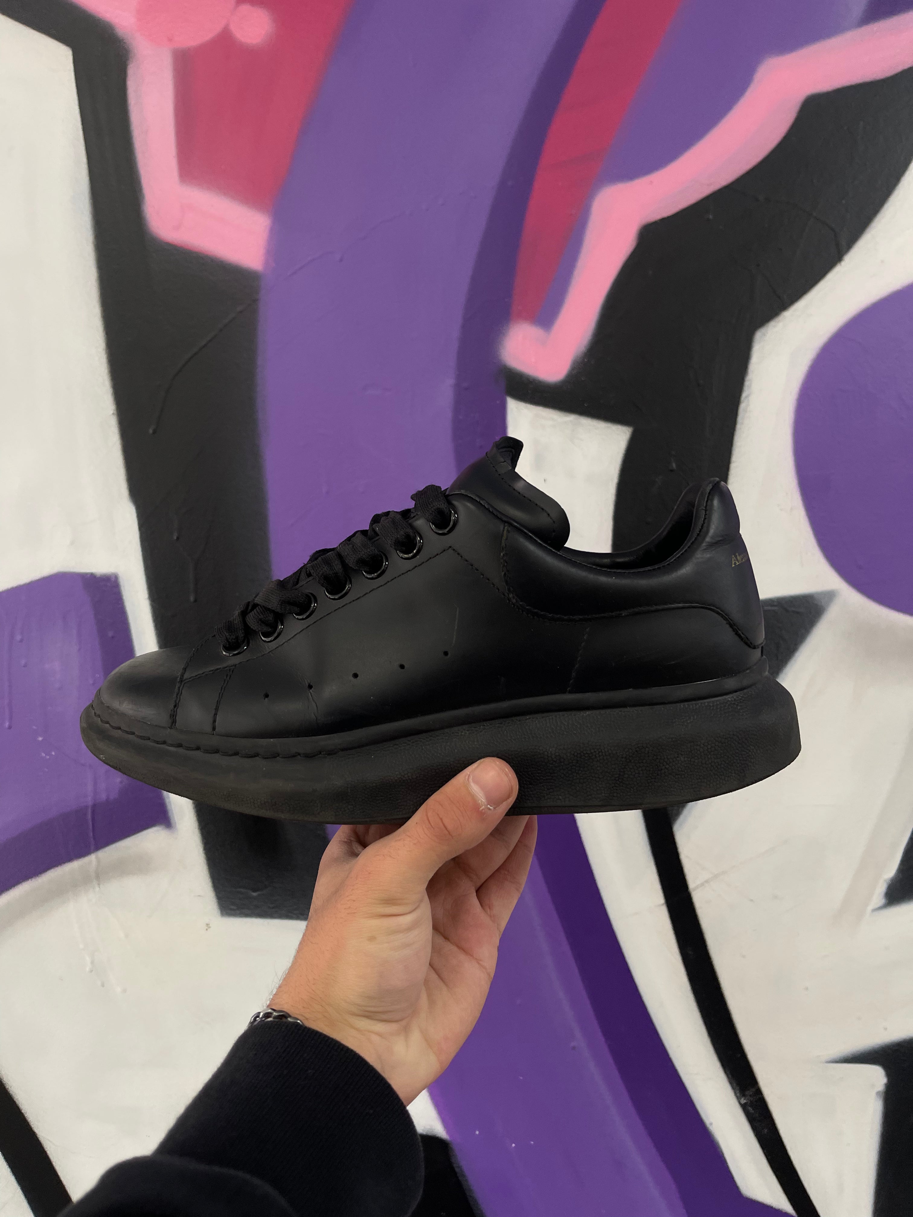 Alexander Mcqueen Triple Black Oversized Sneakers