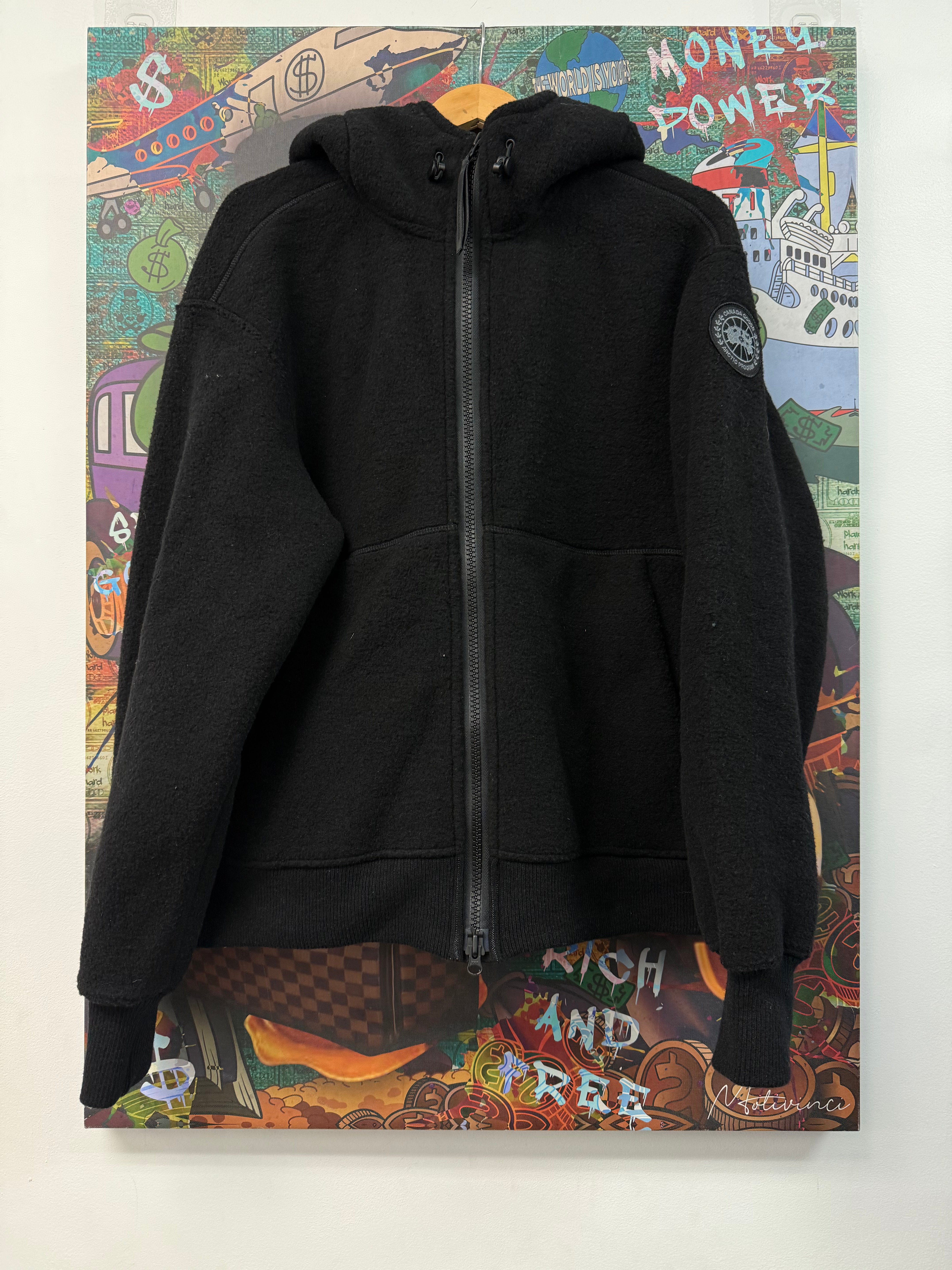 Canada Goose Black Chilliwack Fleece Bomber Zip Up