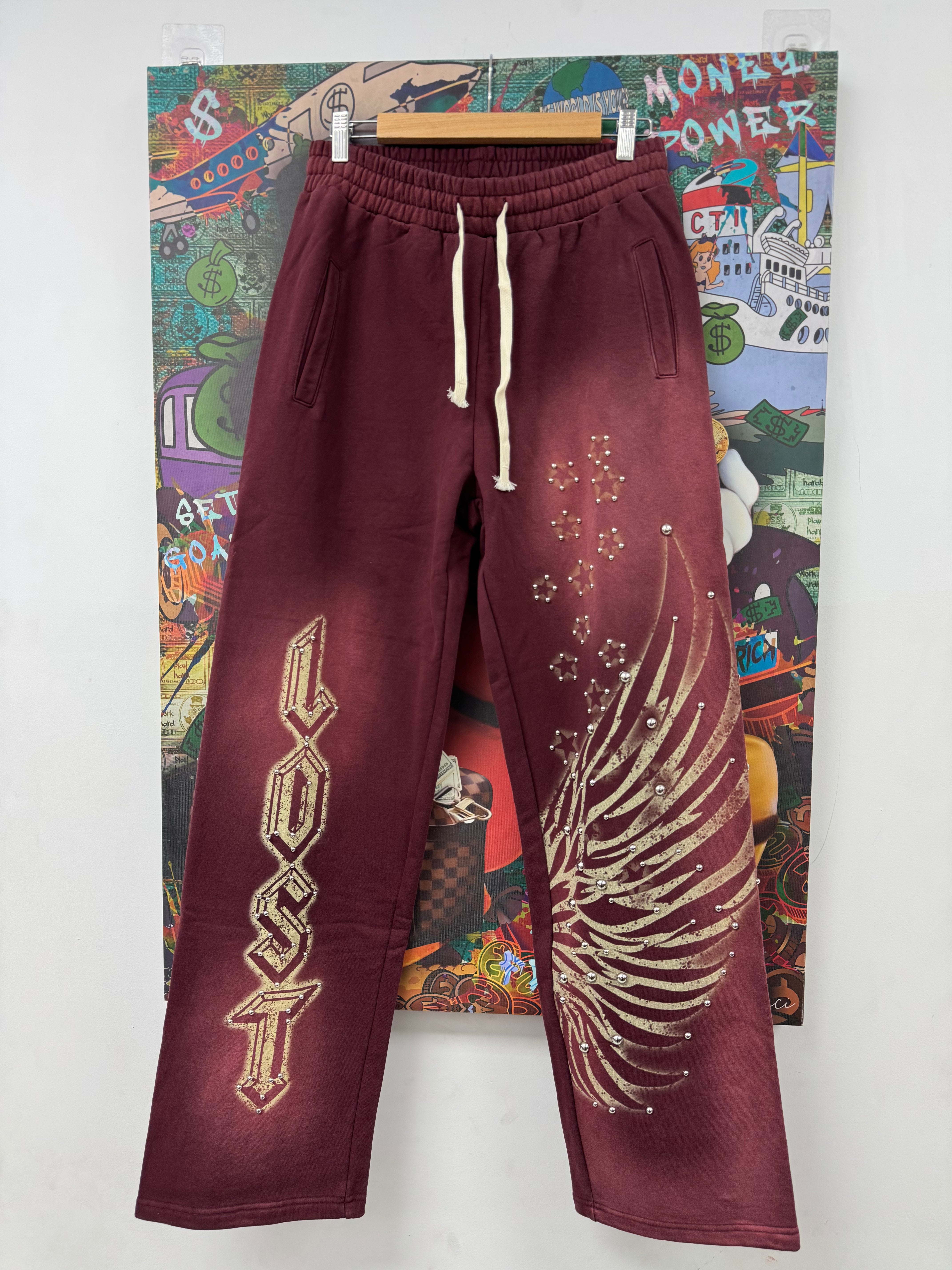 Lost Intricacy Sweats Burgundy